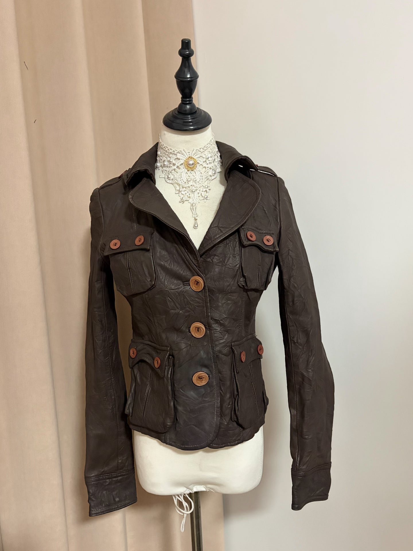 Vintage sheepskin leather jacket