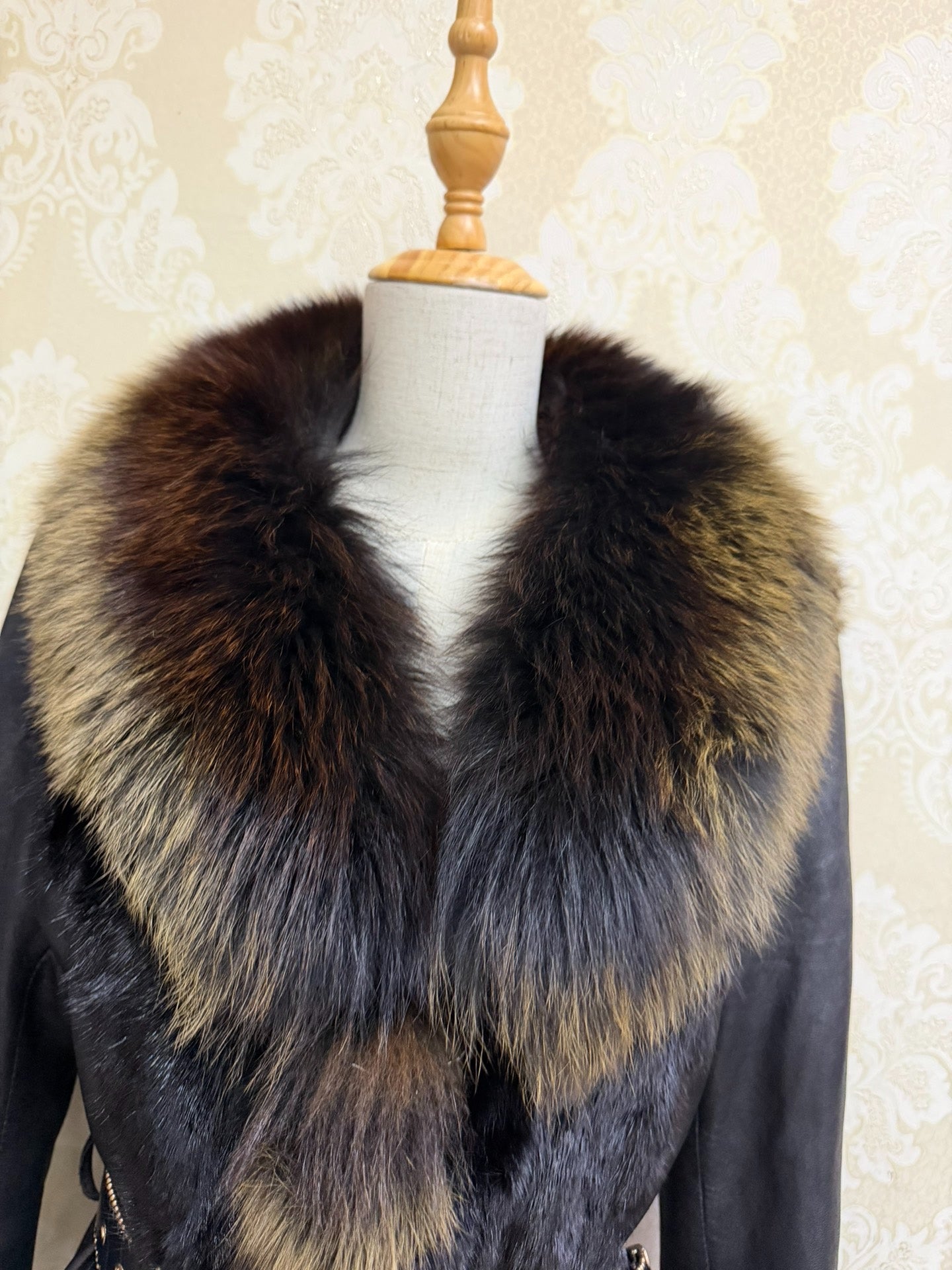 Vintage Black Genuine Fur Coat