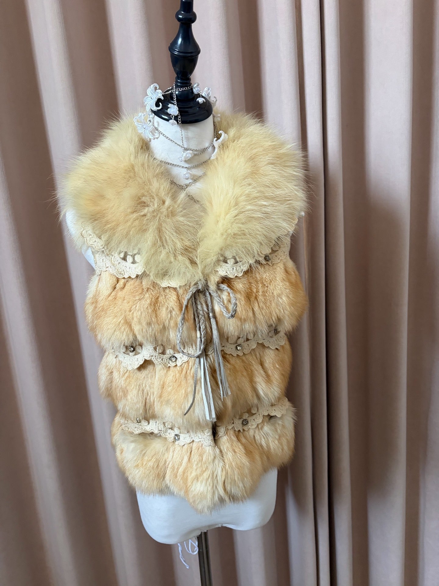 Vintage genuine fur vest