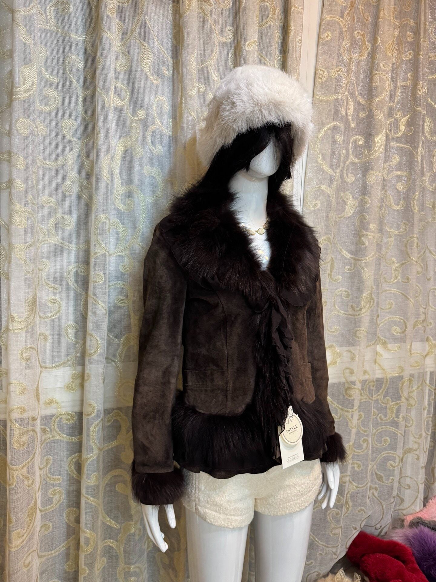 Vintage Dark Brown Genuine Fur Coat