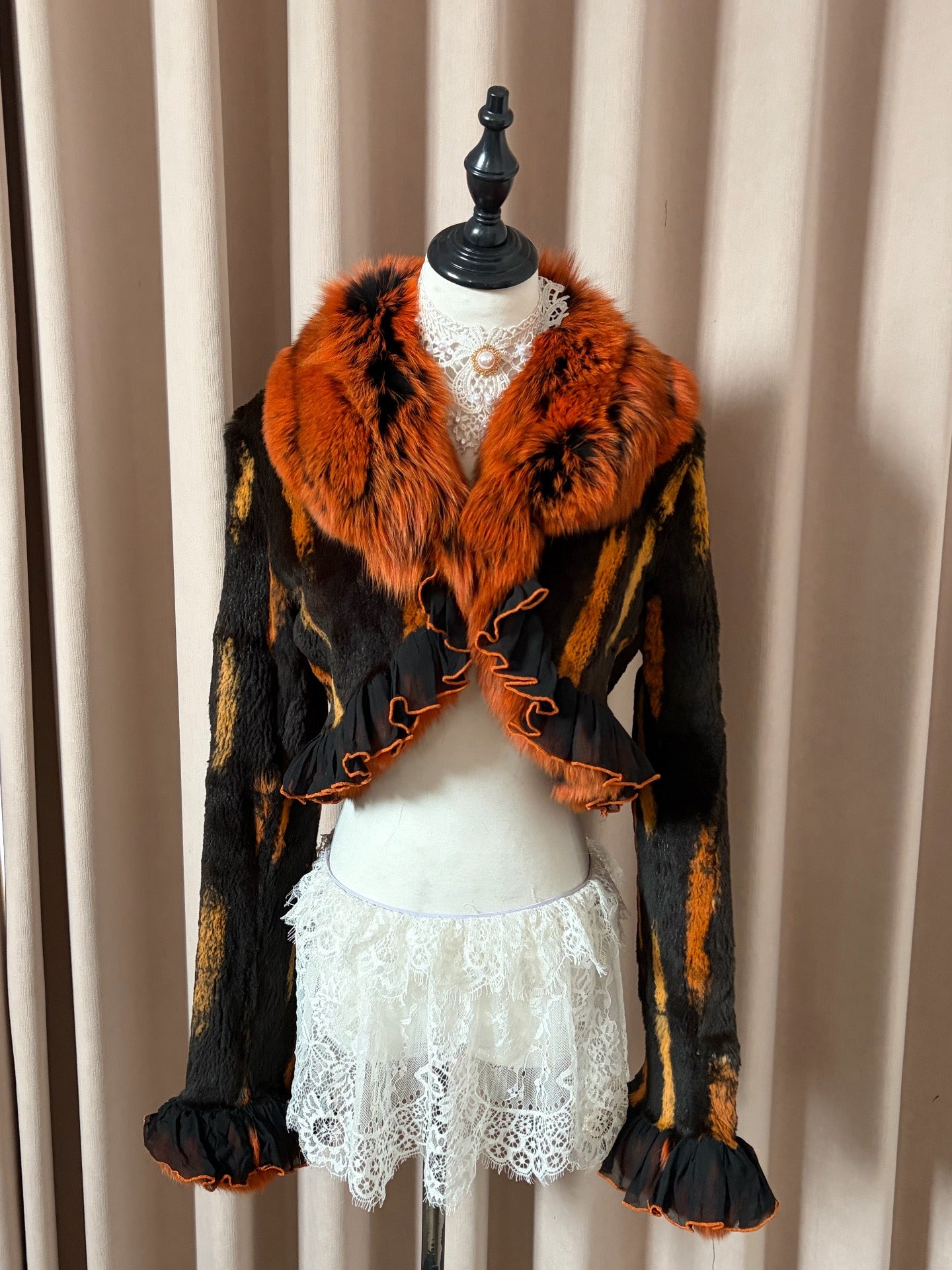 Vintage genuine fur short jacket