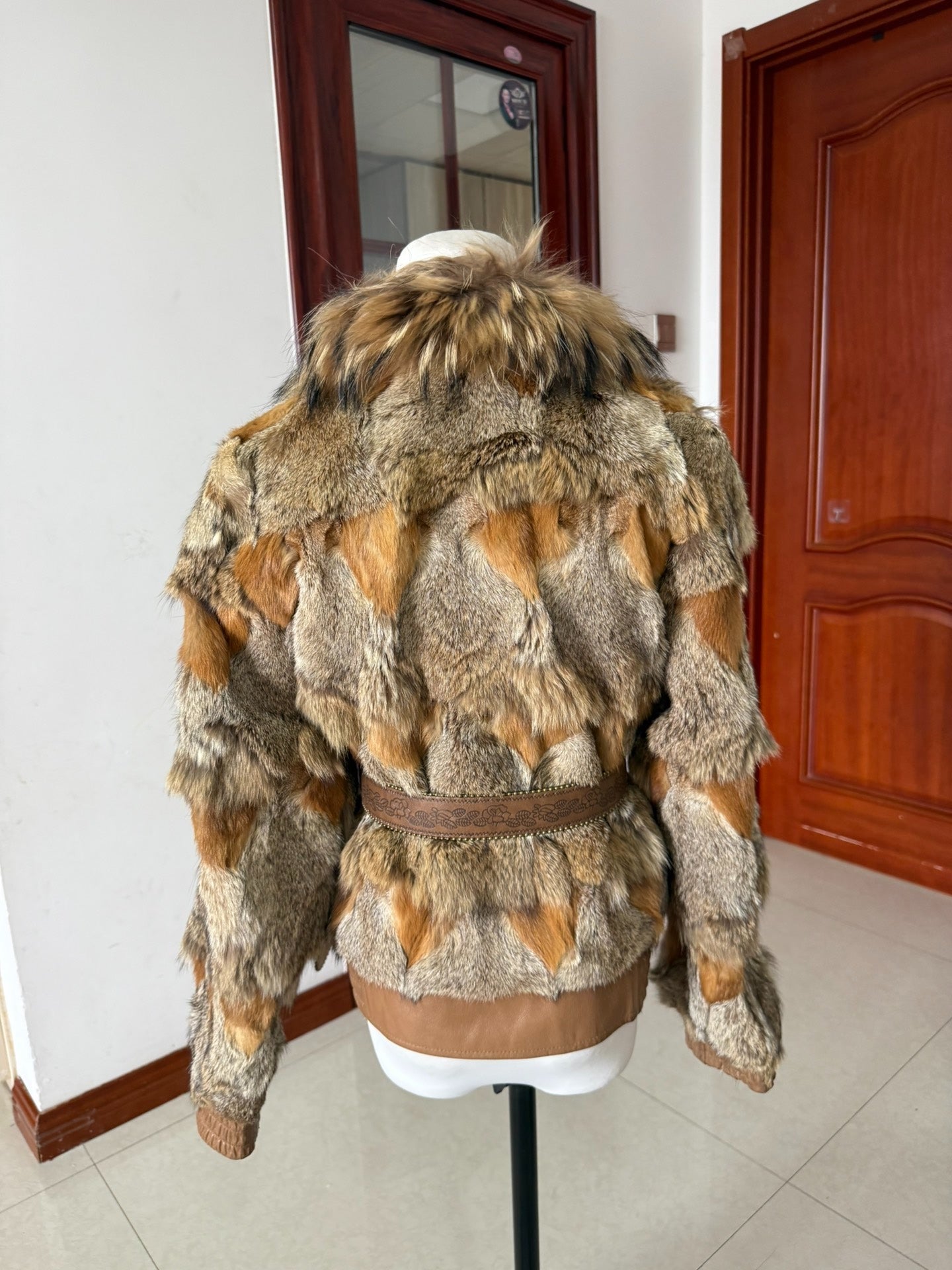 Vintage genuine fox fur coat
