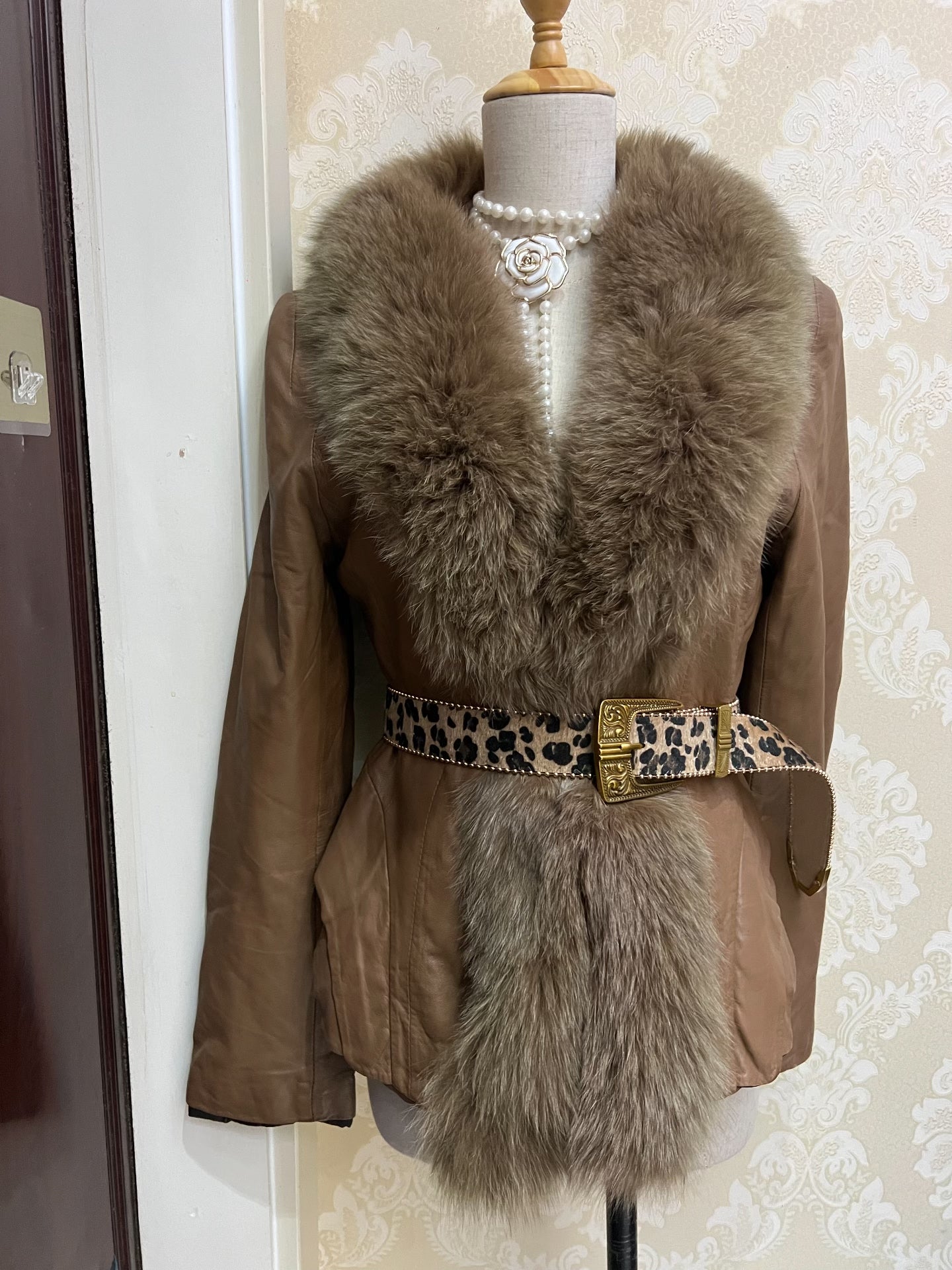 Vintage Brown Genuine Fur Coat