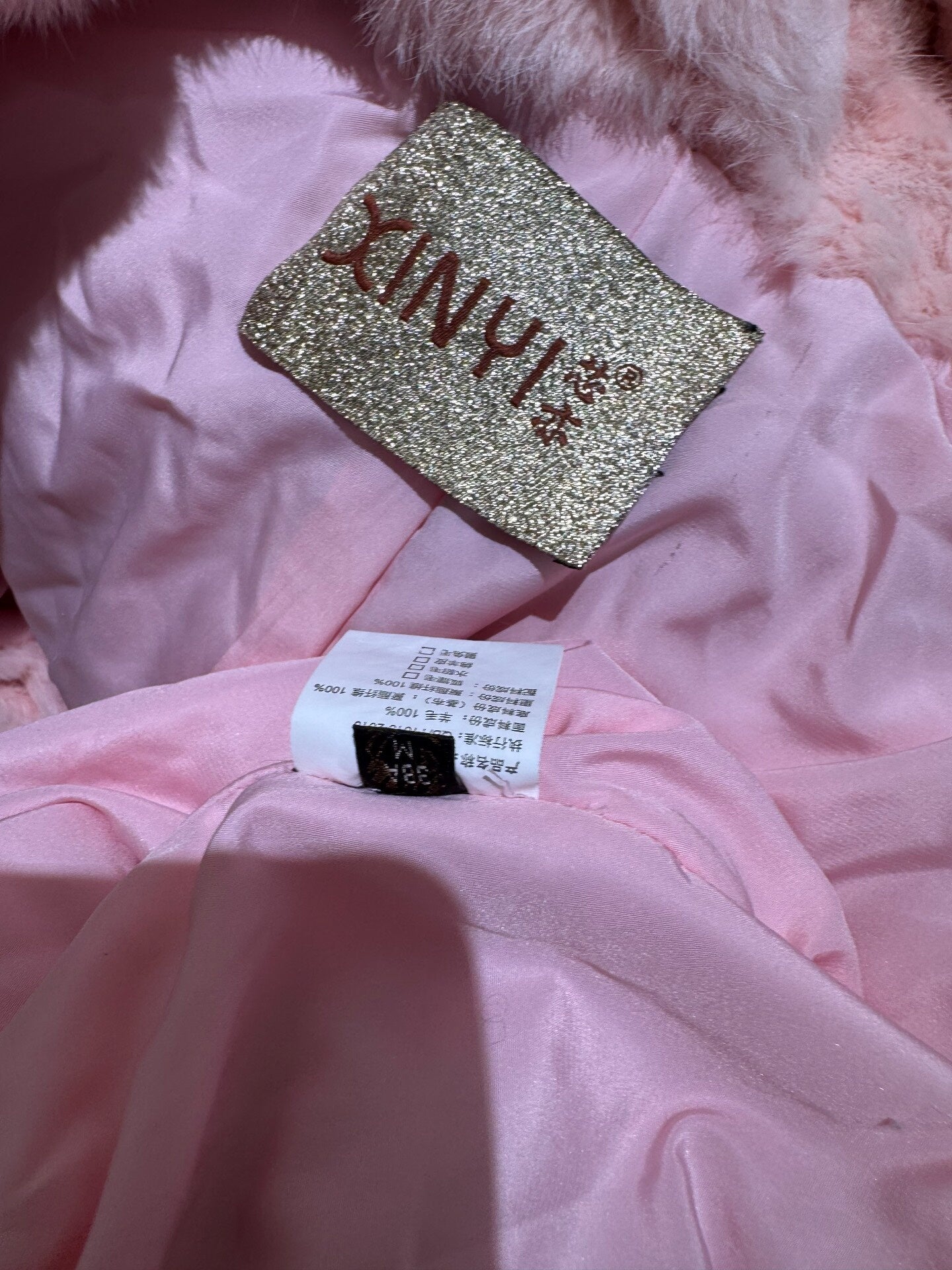 Vintage Pink Genuine Fur Coat