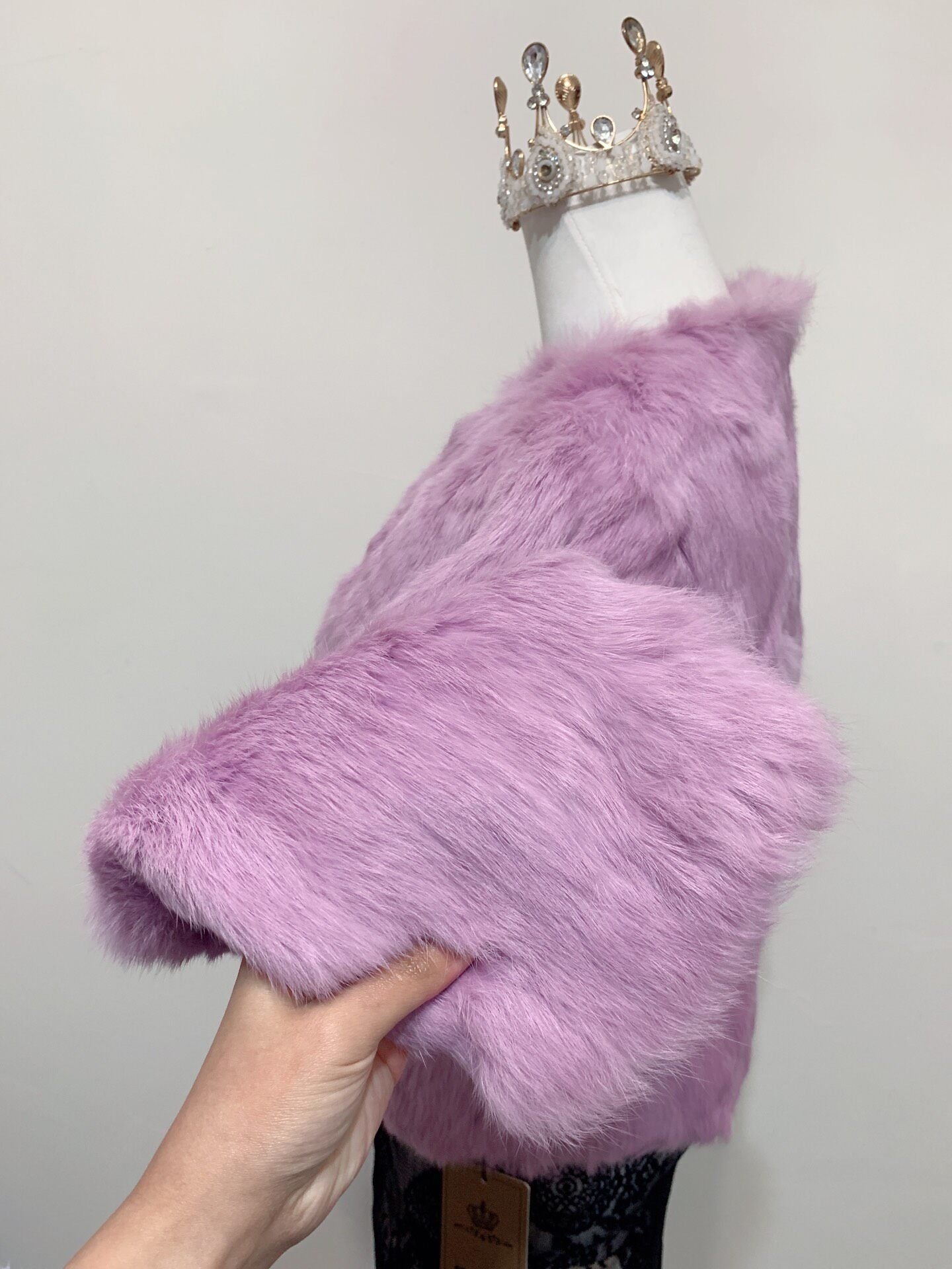 Vintage Purple Genuine Fur Coat