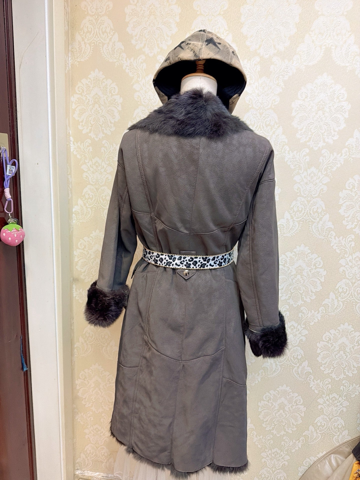 Vintage Black Genuine Fur Coat