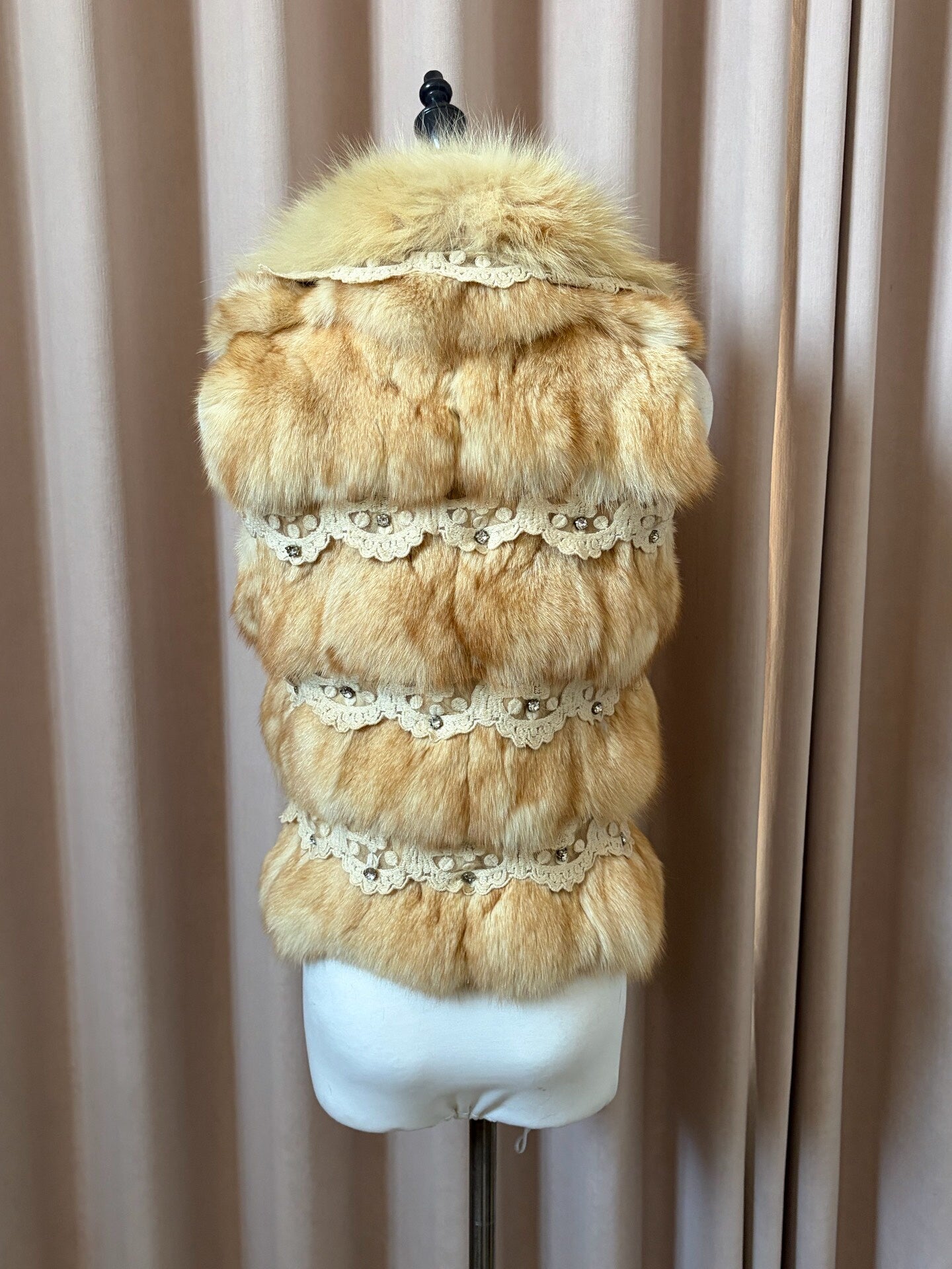 Vintage genuine fur vest