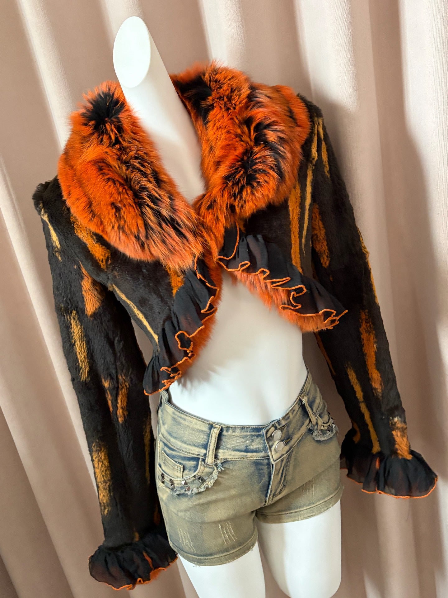 Vintage genuine fur short jacket