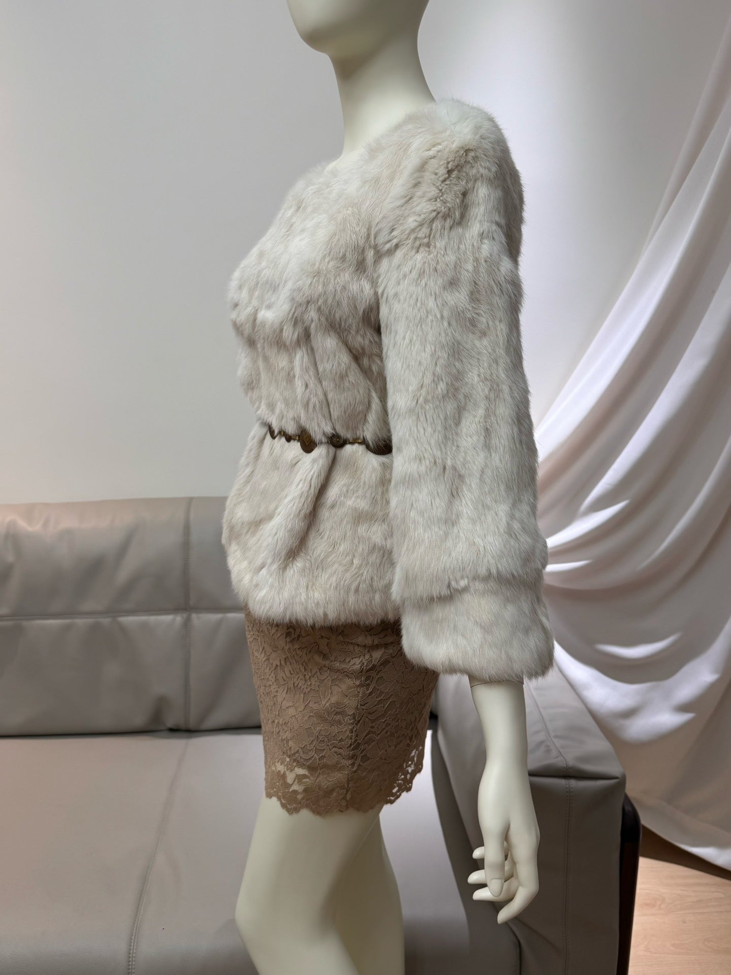 Vintage apricot fur coat