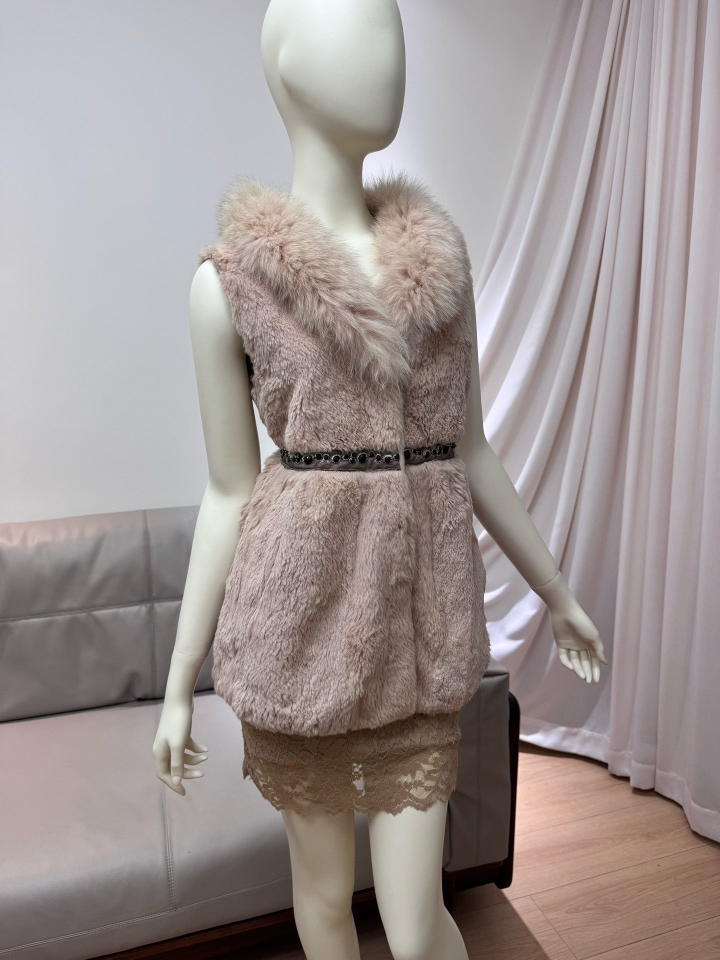 Vintage genuine fur vest