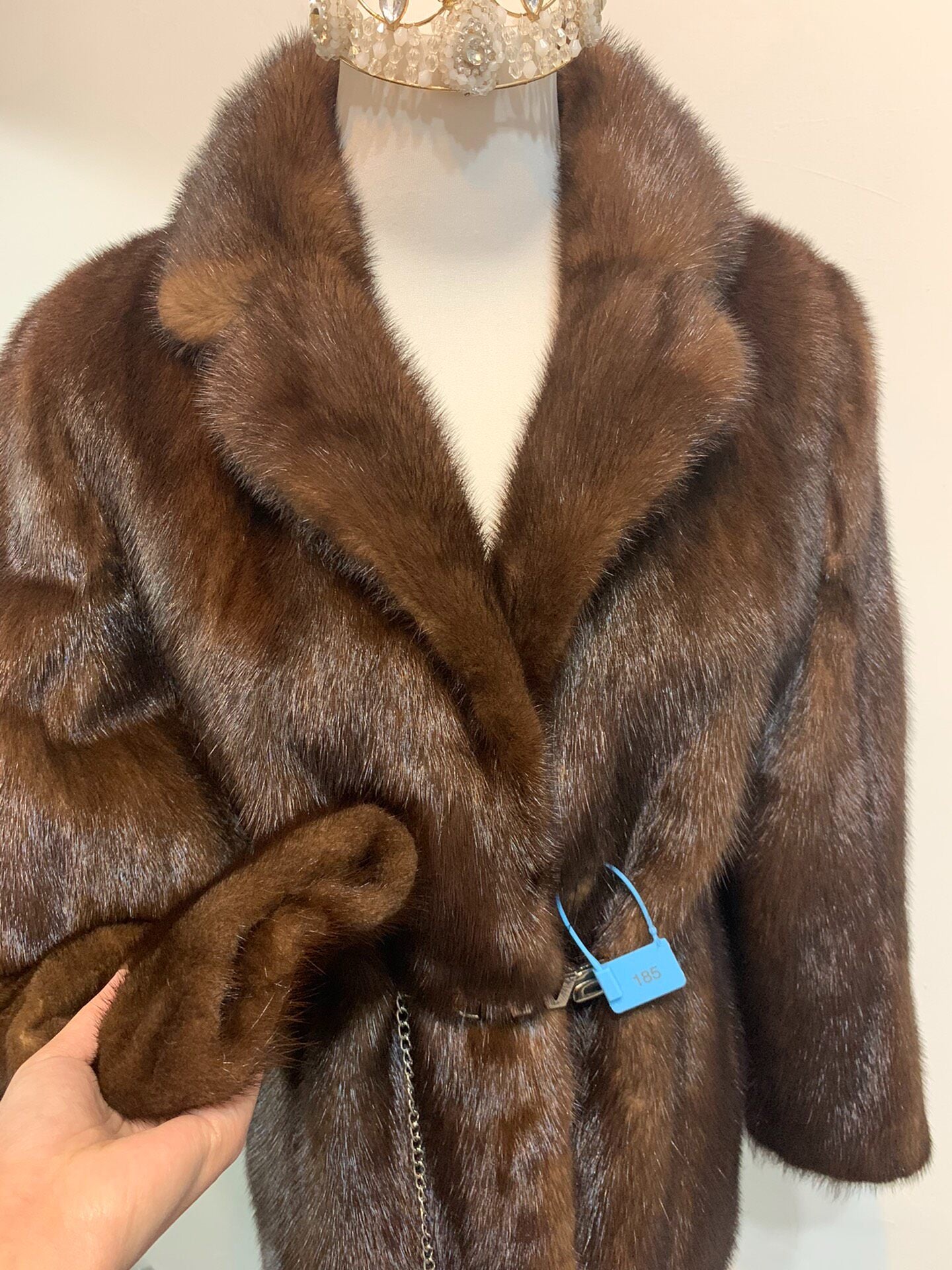 Vintage Dark Brown Genuine Fur Coat