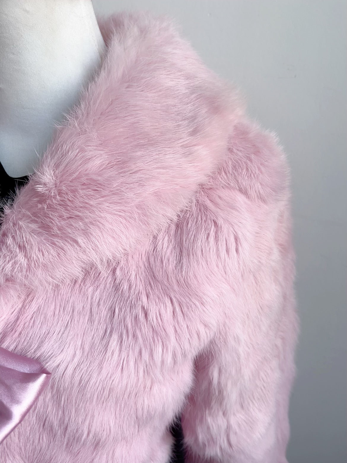 Vintage Pink Genuine Fur Coat
