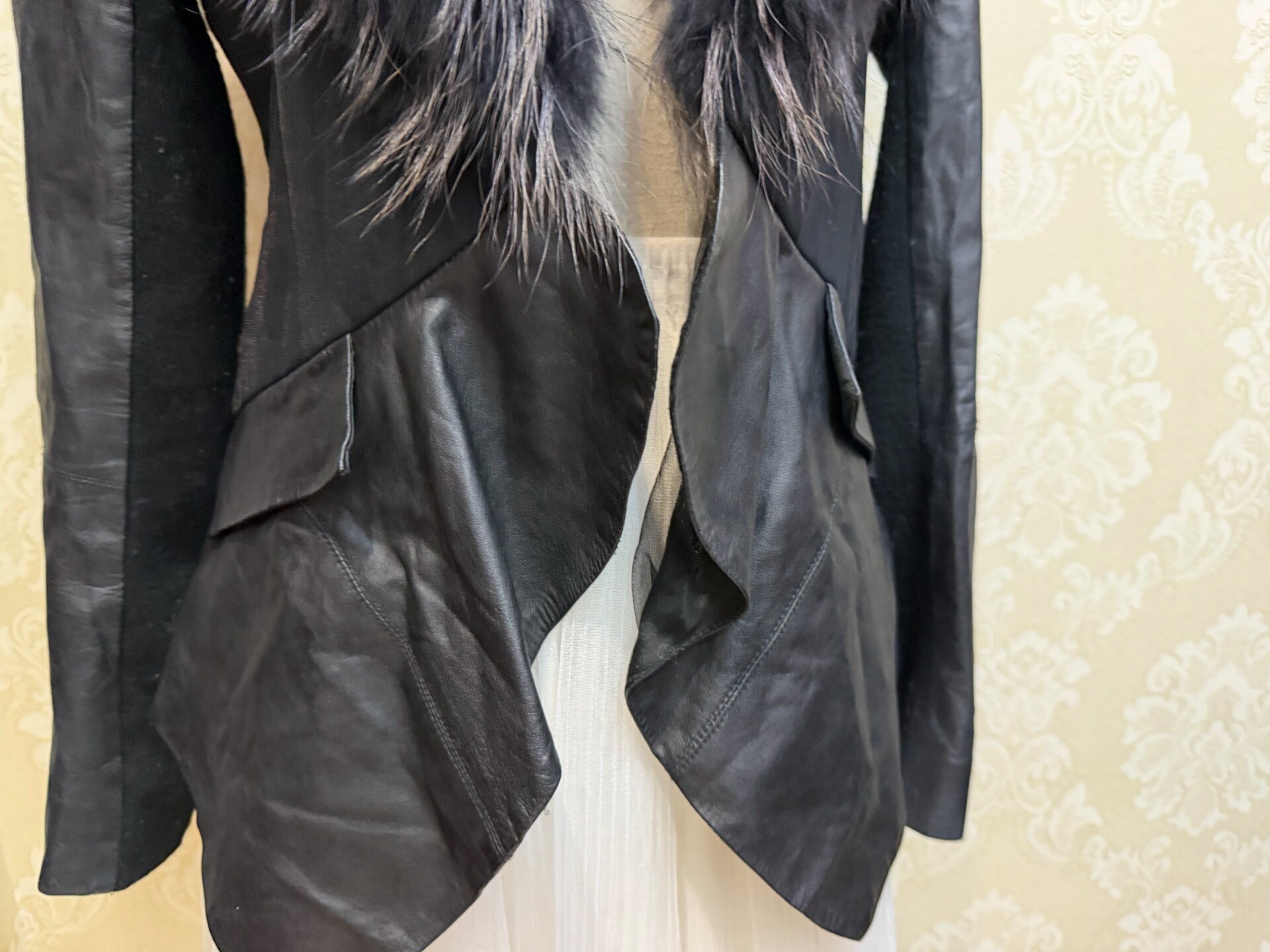 Vintage Black Genuine Fur Coat