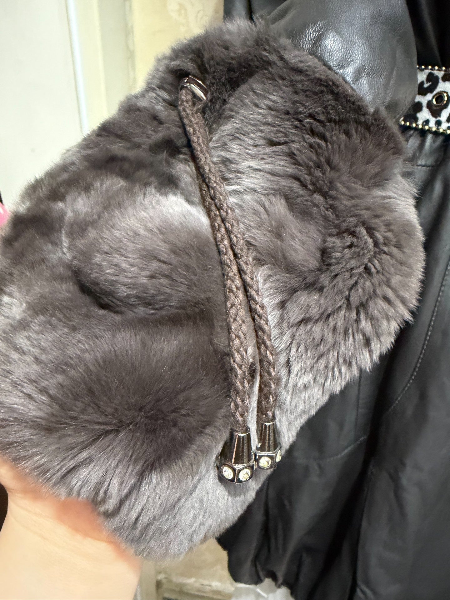 Vintage Black Genuine Fur Coat