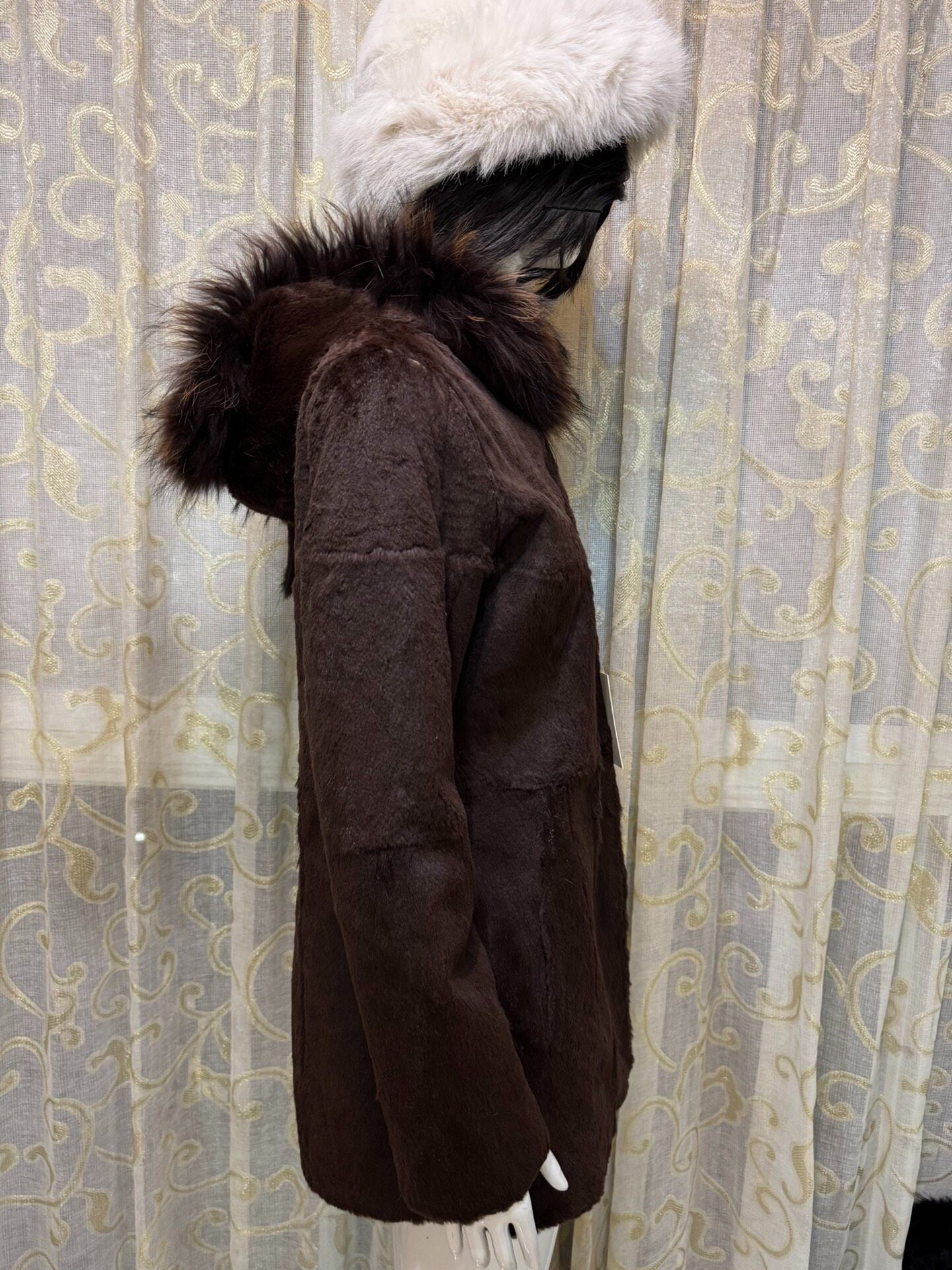 Vintage Dark Brown Genuine Fur Coat
