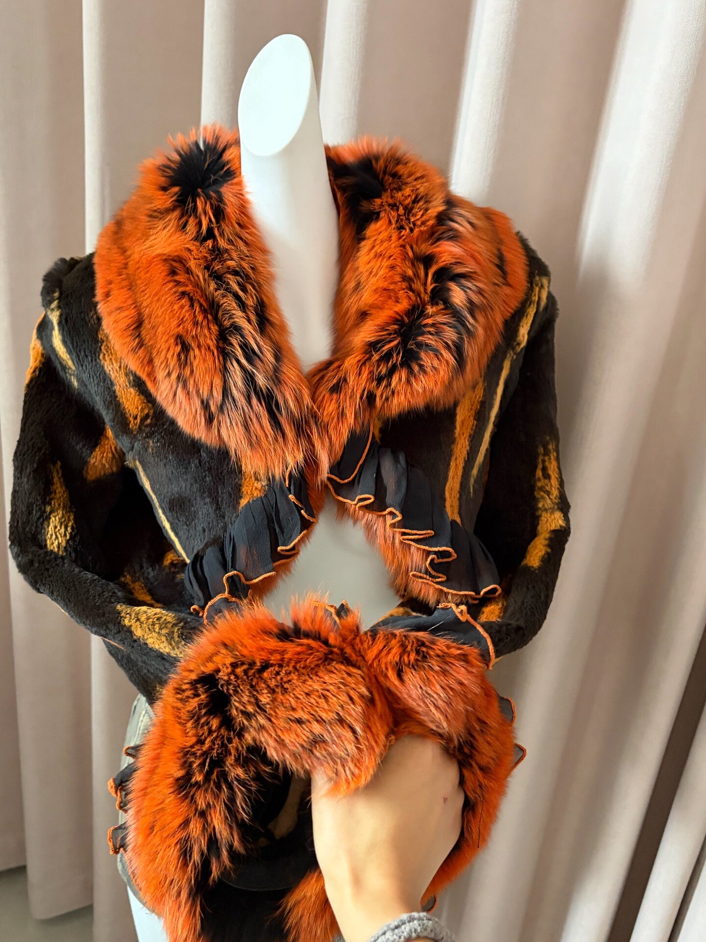 Vintage genuine fur short jacket
