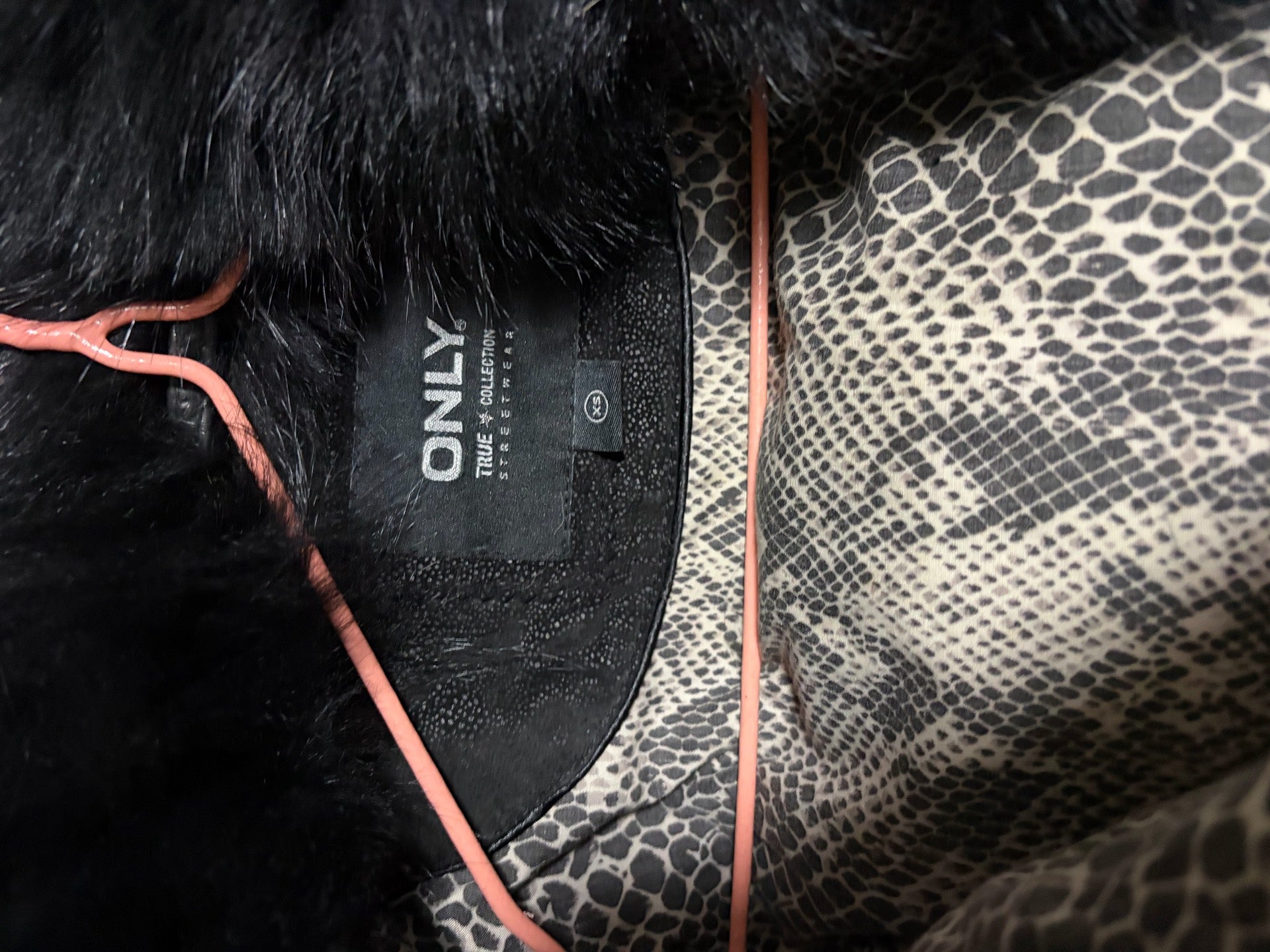 Vintage black genuine fur coat