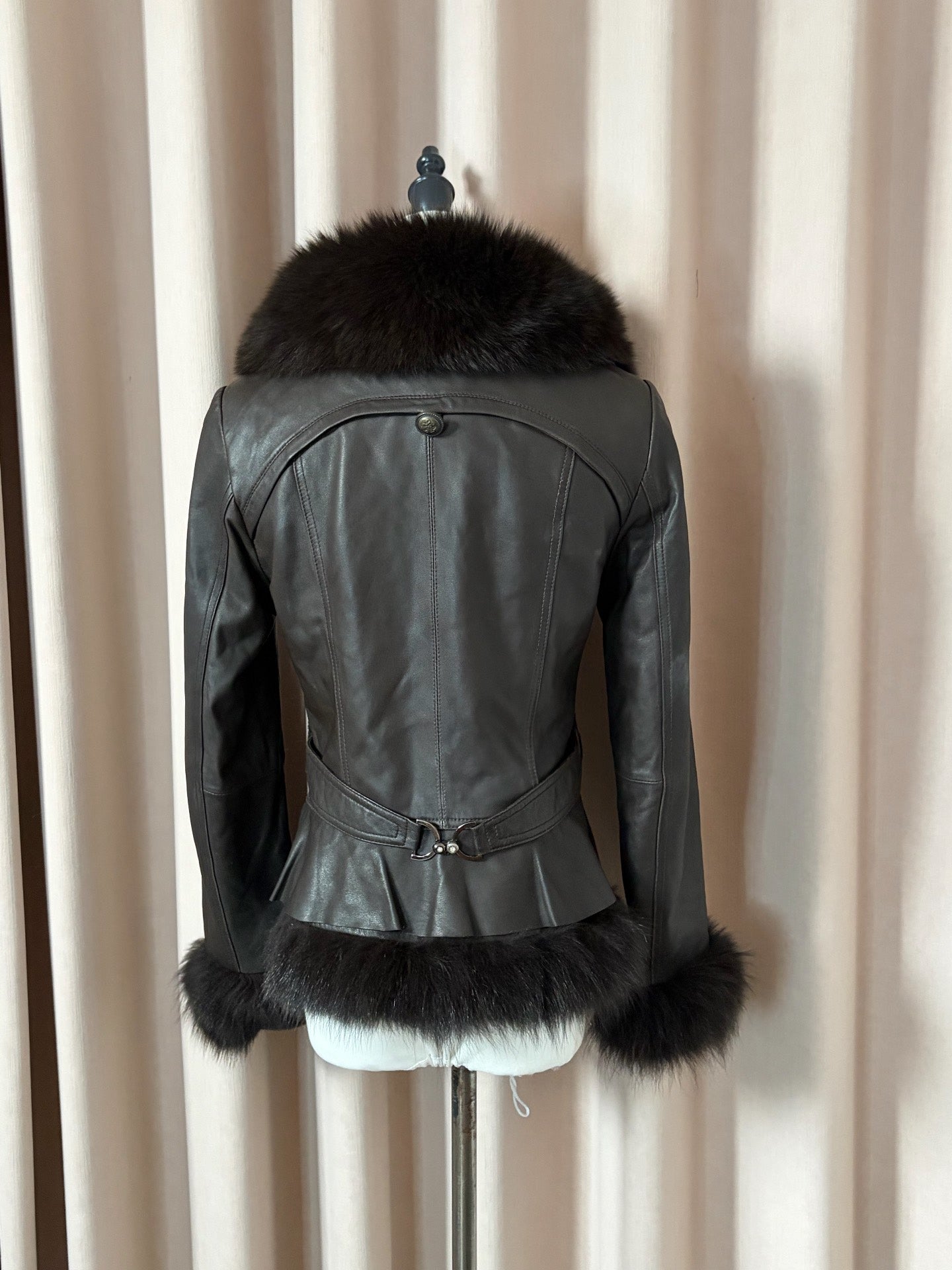 Vintage black Genuine fur coat
