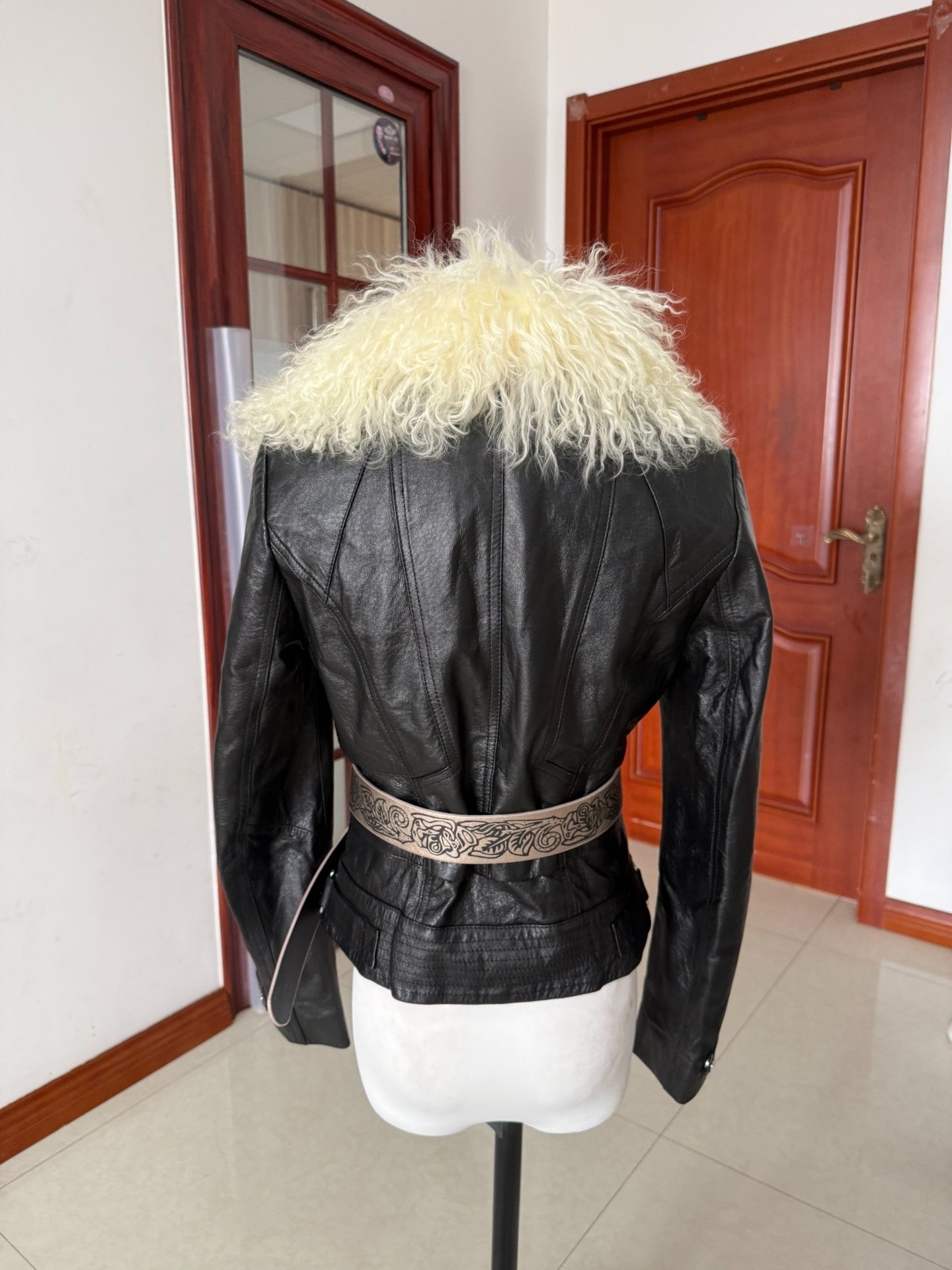 Vintage black leather jacket
