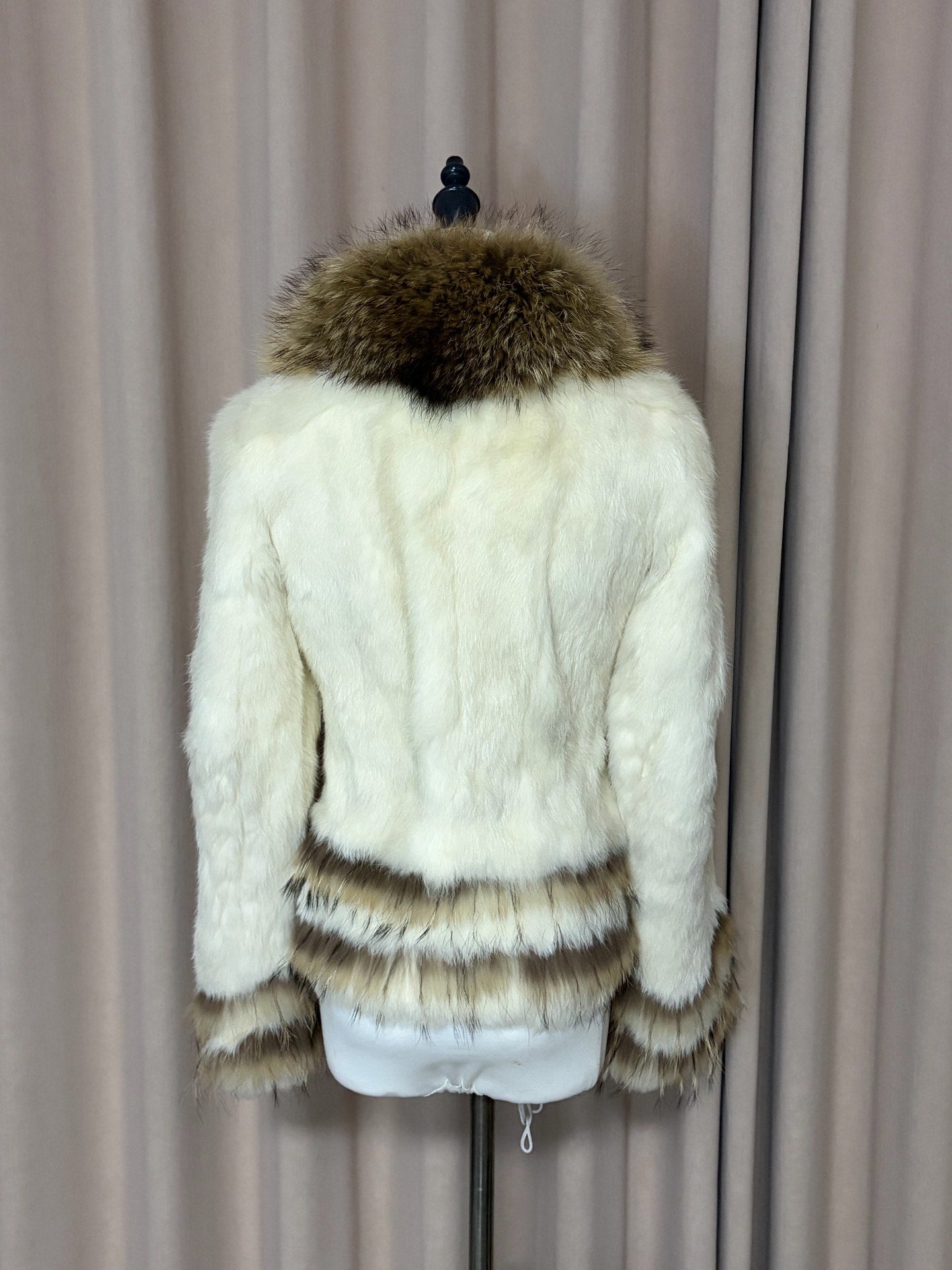 Vintage white fox fur coat