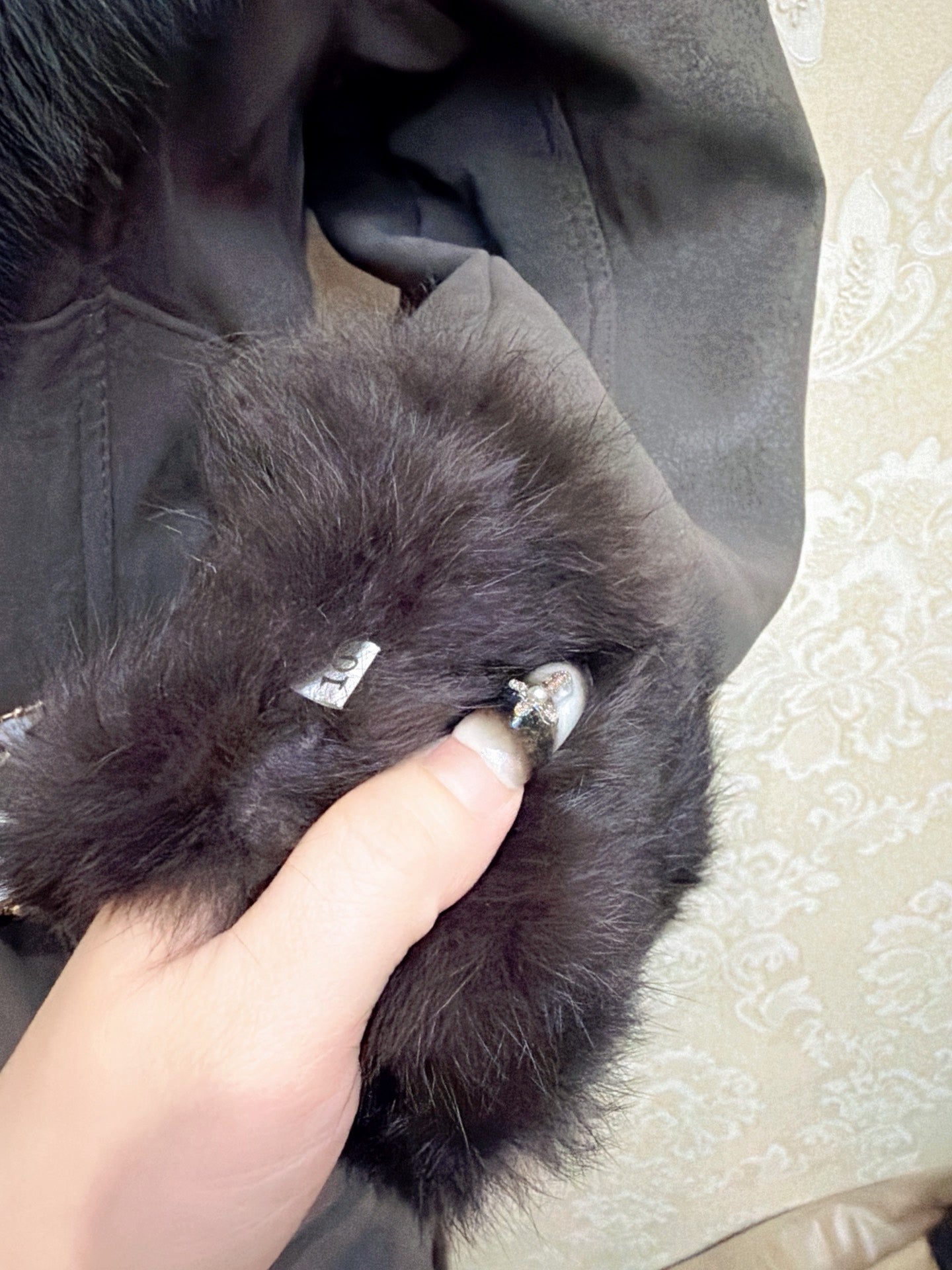 Vintage Black Genuine Fur Coat