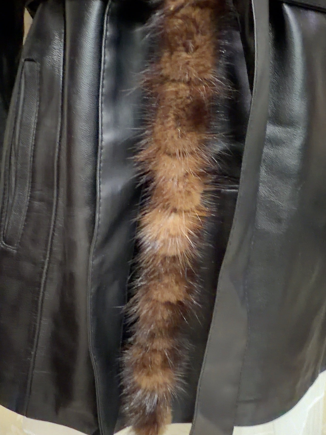 Vintage Black Genuine Fur Coat