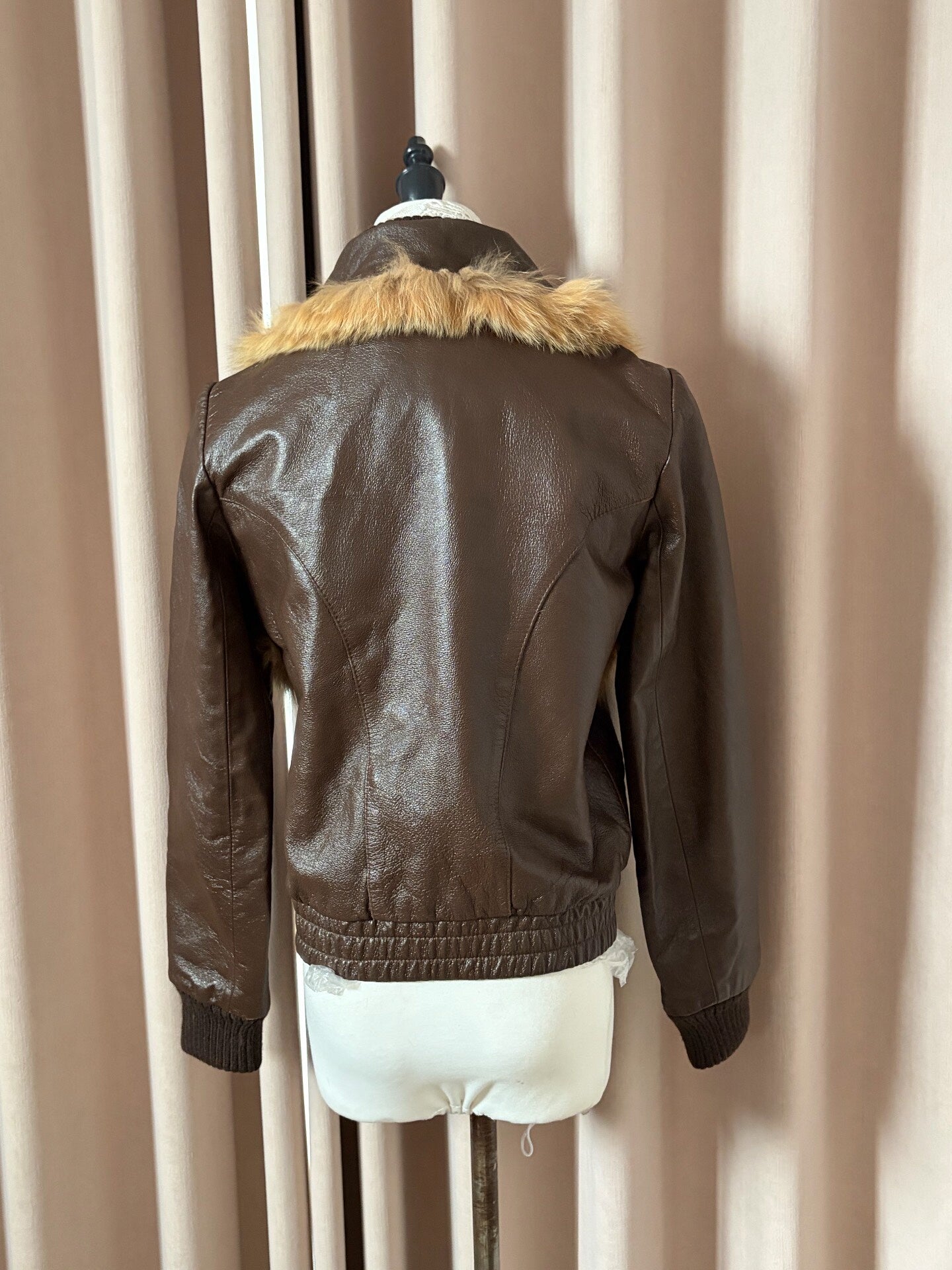 Vintage genuine fur and leather jacket/coat