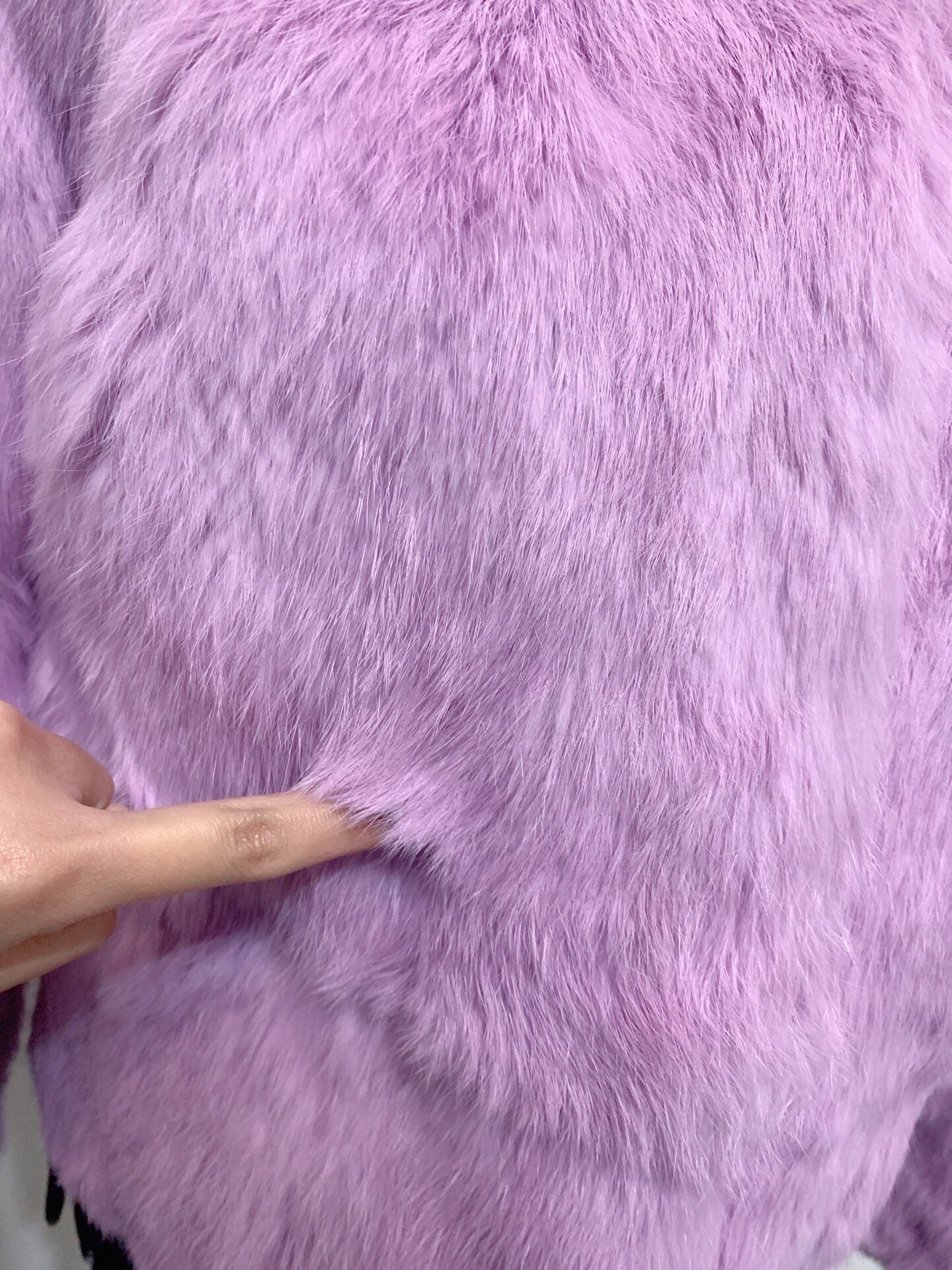 Vintage Purple Genuine Fur Coat