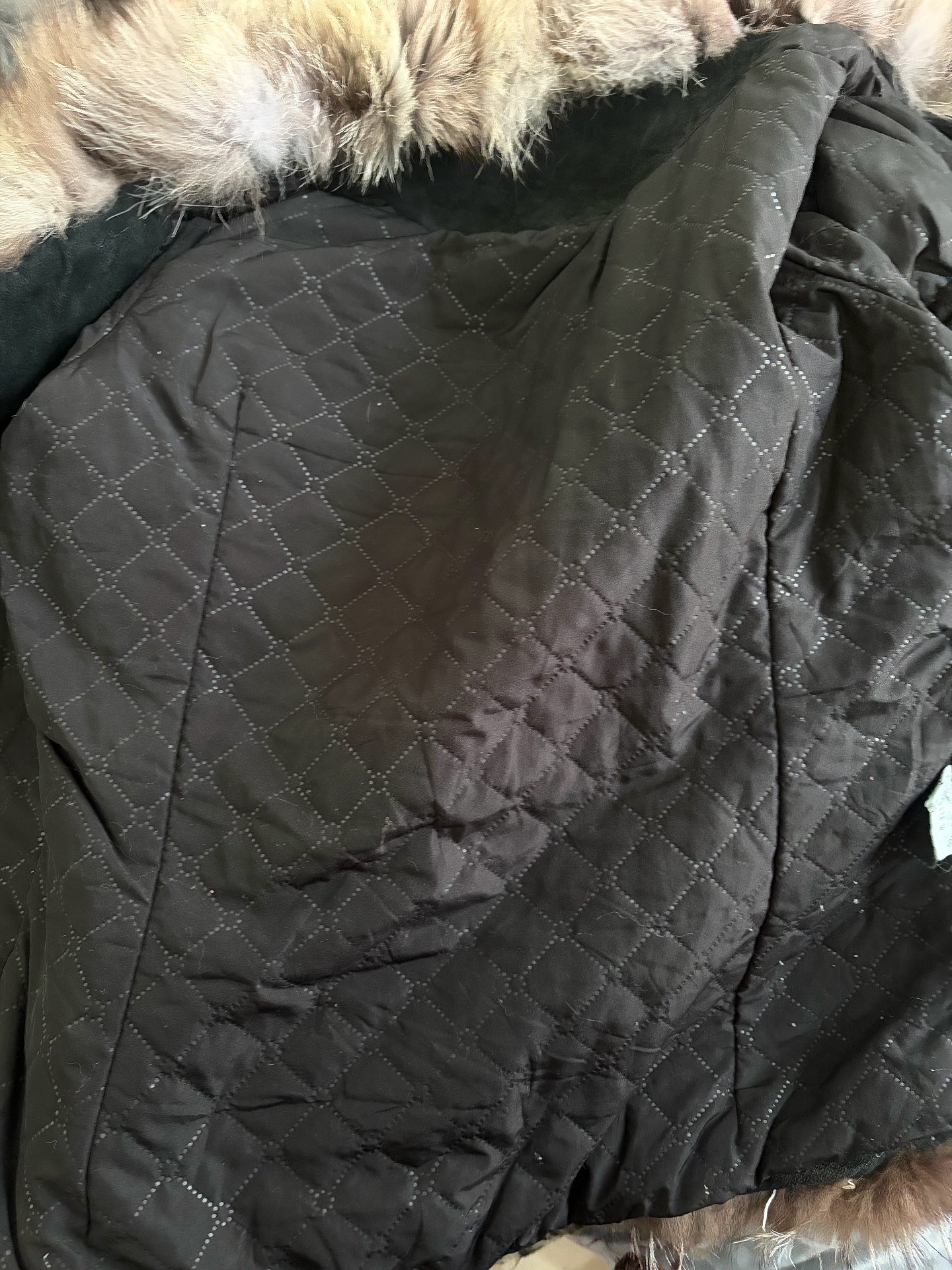 Vintage black genuine fur coat
