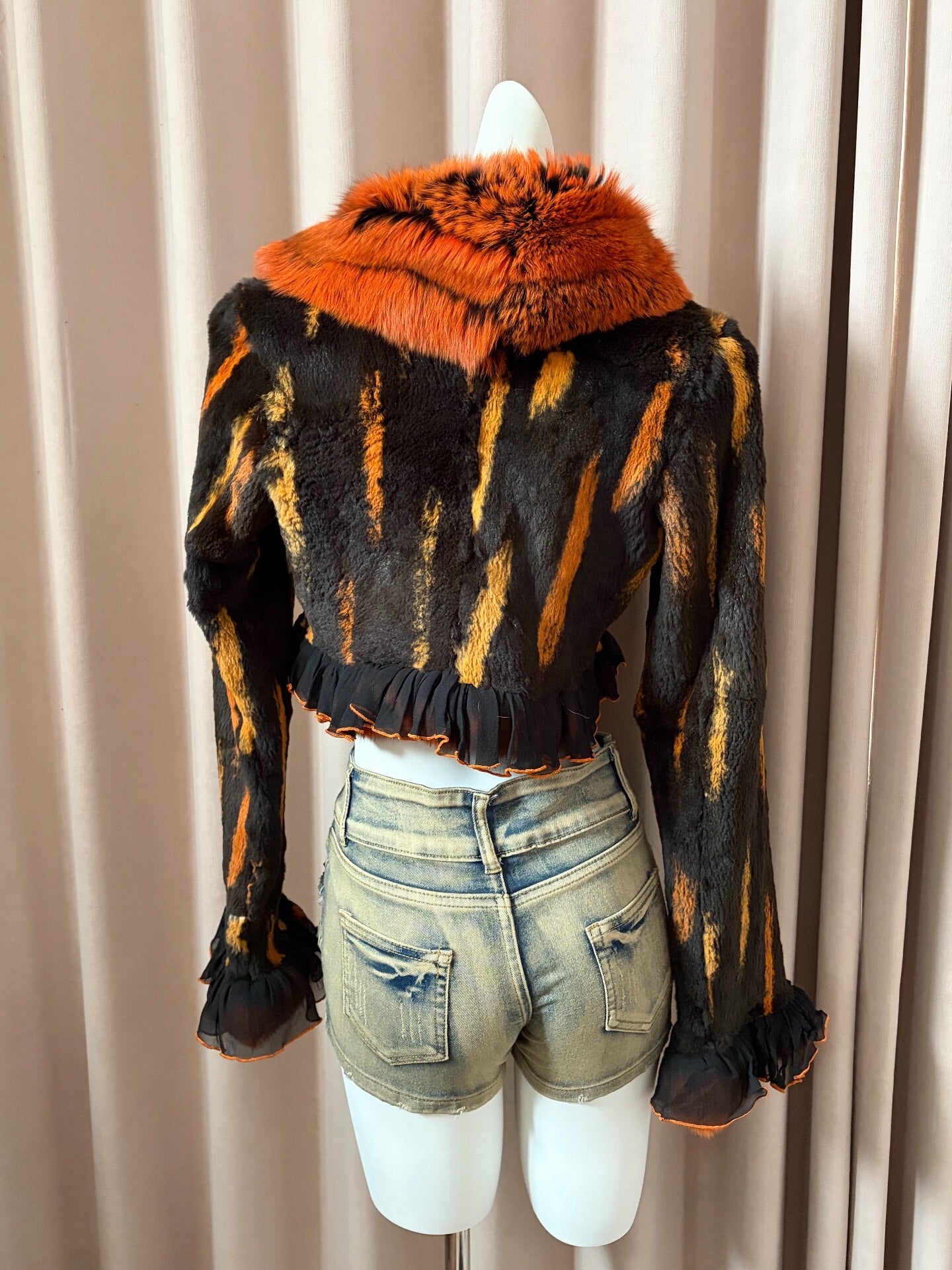 Vintage genuine fur short jacket