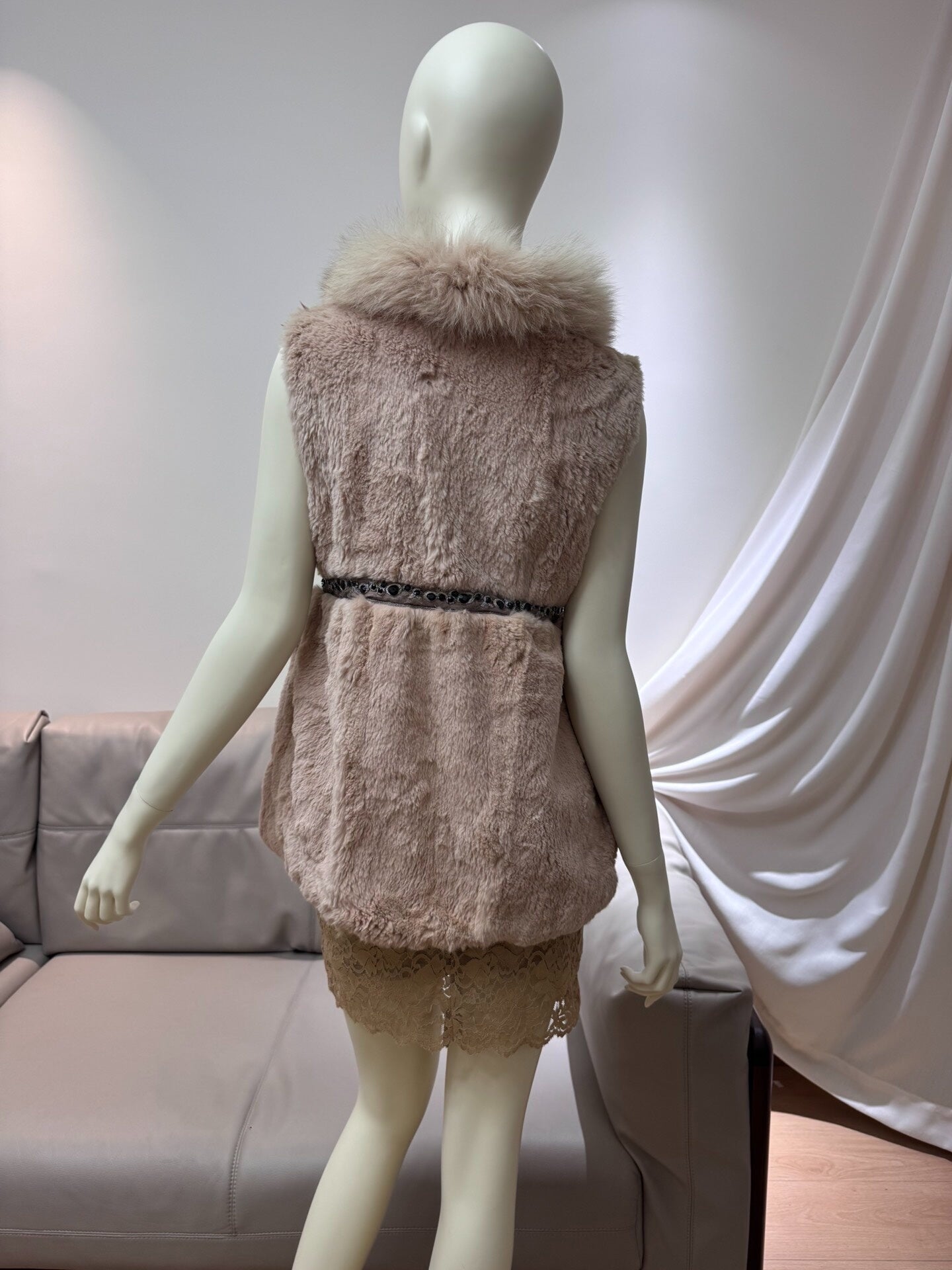Vintage genuine fur vest