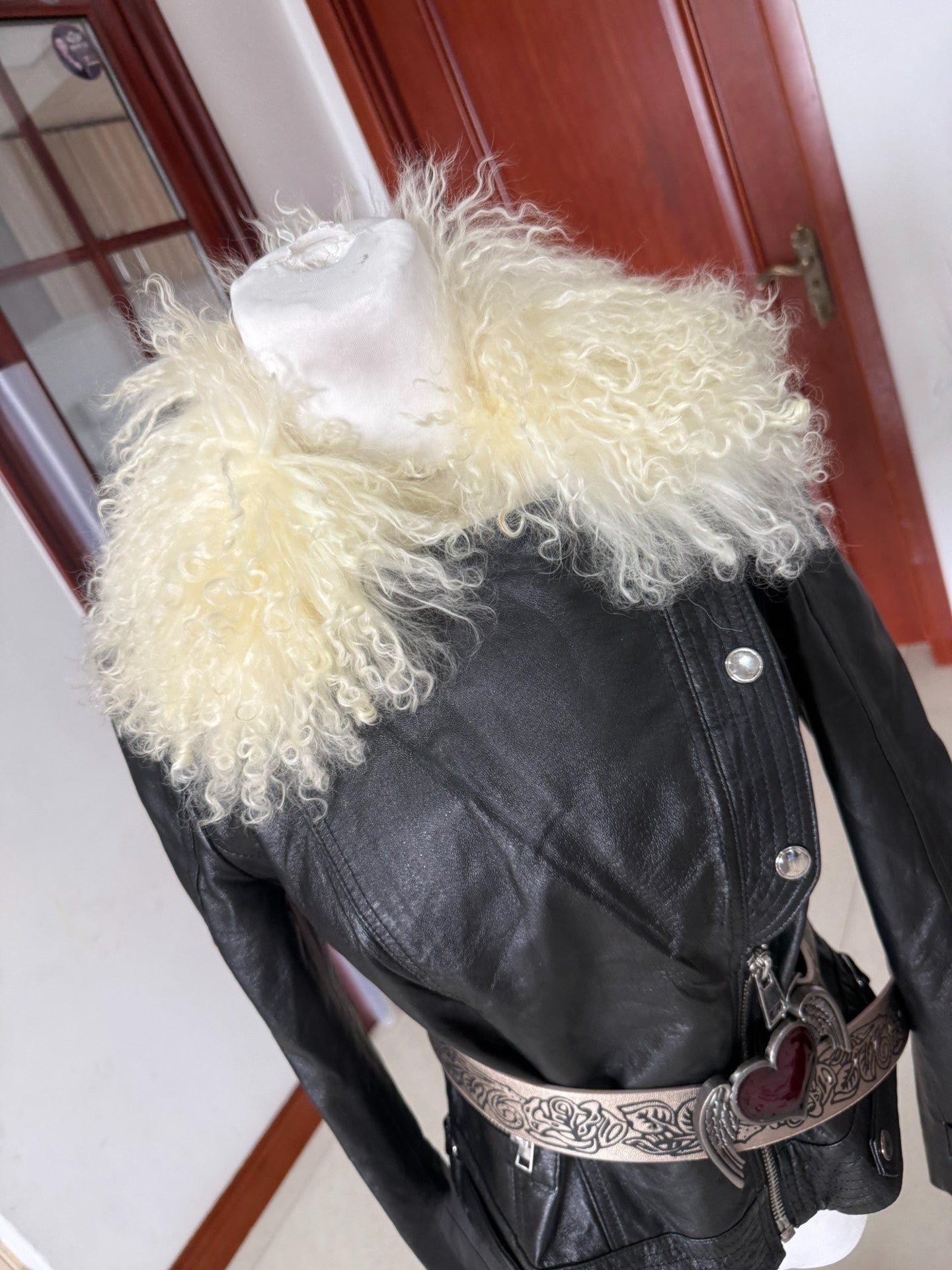 Vintage black leather jacket