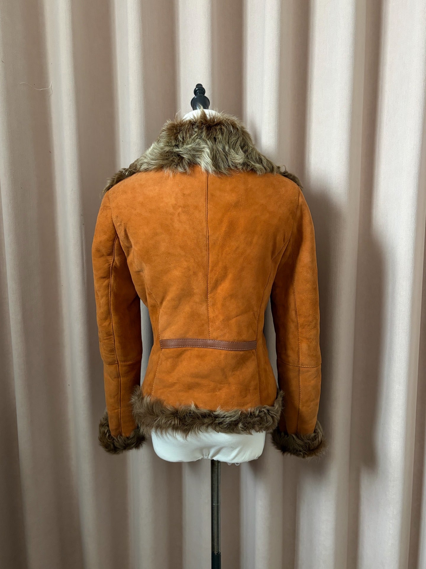 Vintage genuine fur and leather coat