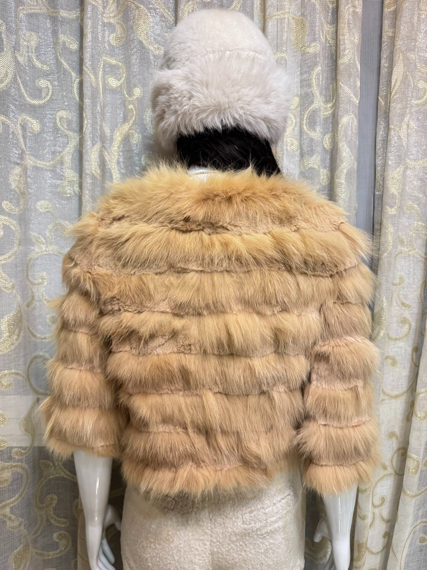 Vintage brown genuine fur coat