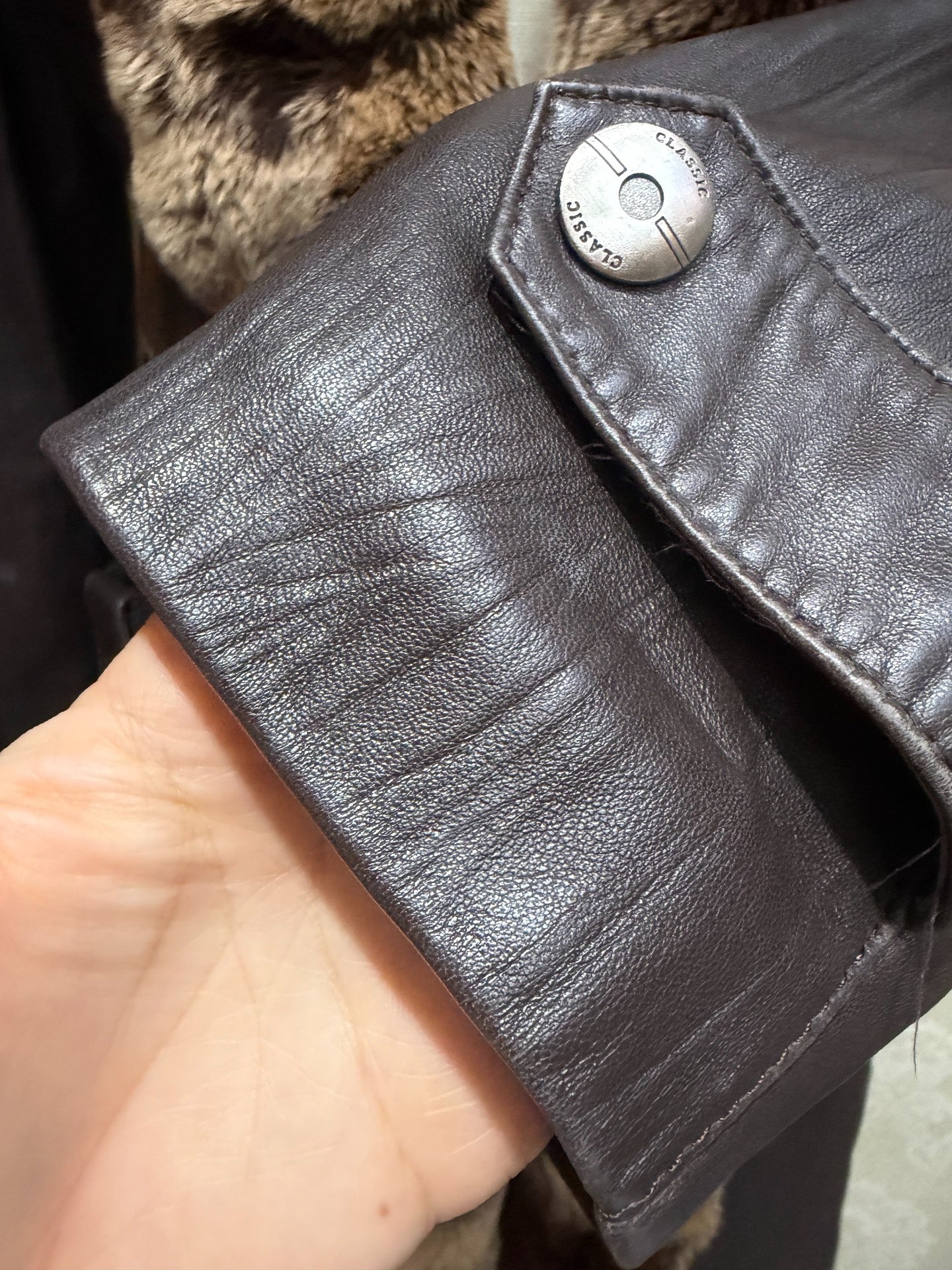 Vintage Black Genuine Fur Coat