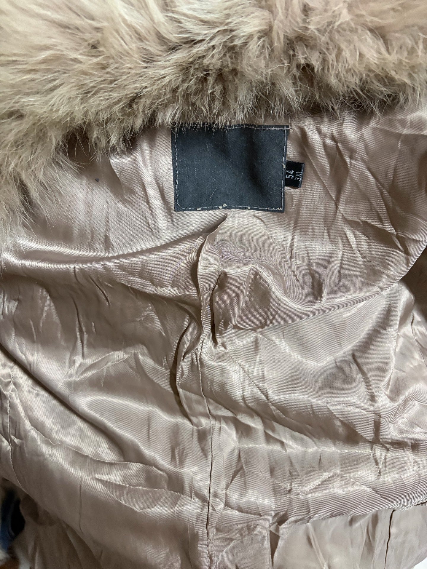 Vintage genuine fur and leather jacket