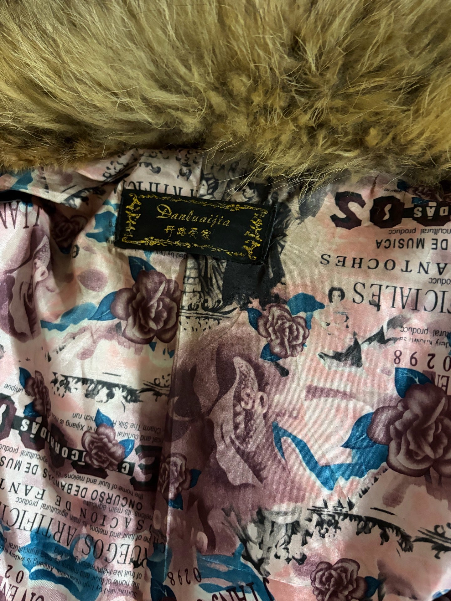 Vintage genuine leopard-print fur coat
