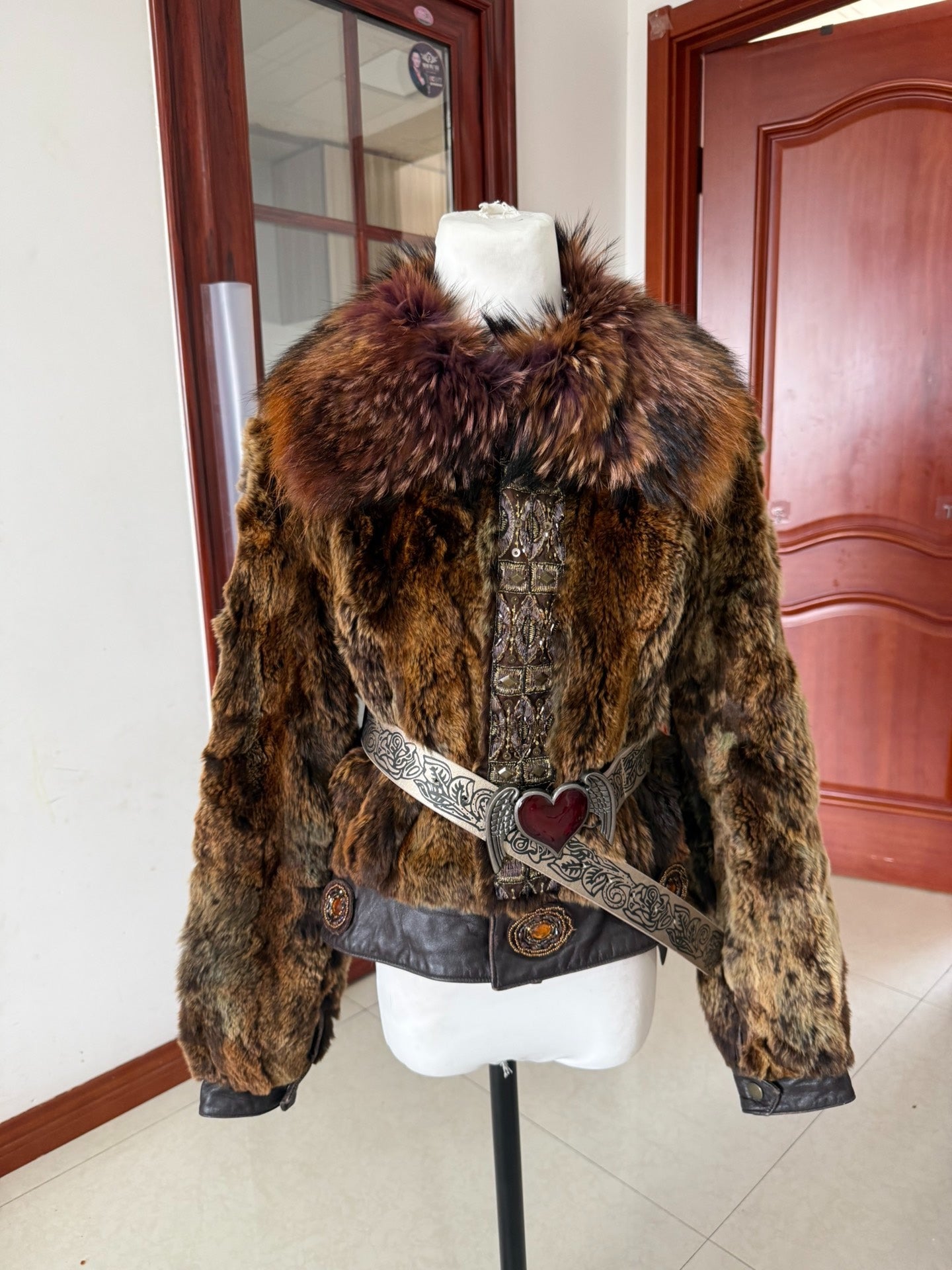 Vintage-style fur coat