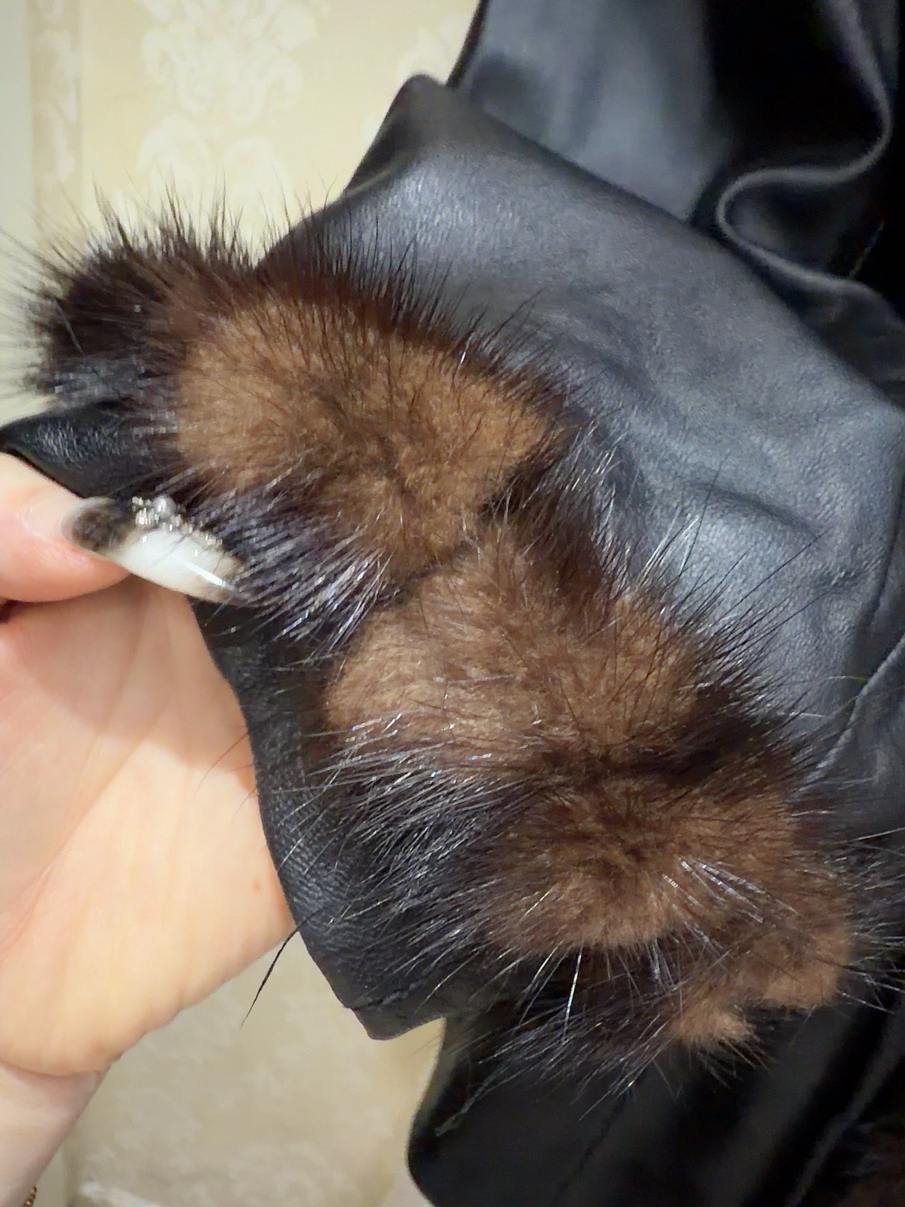 Vintage Black Genuine Fur Coat