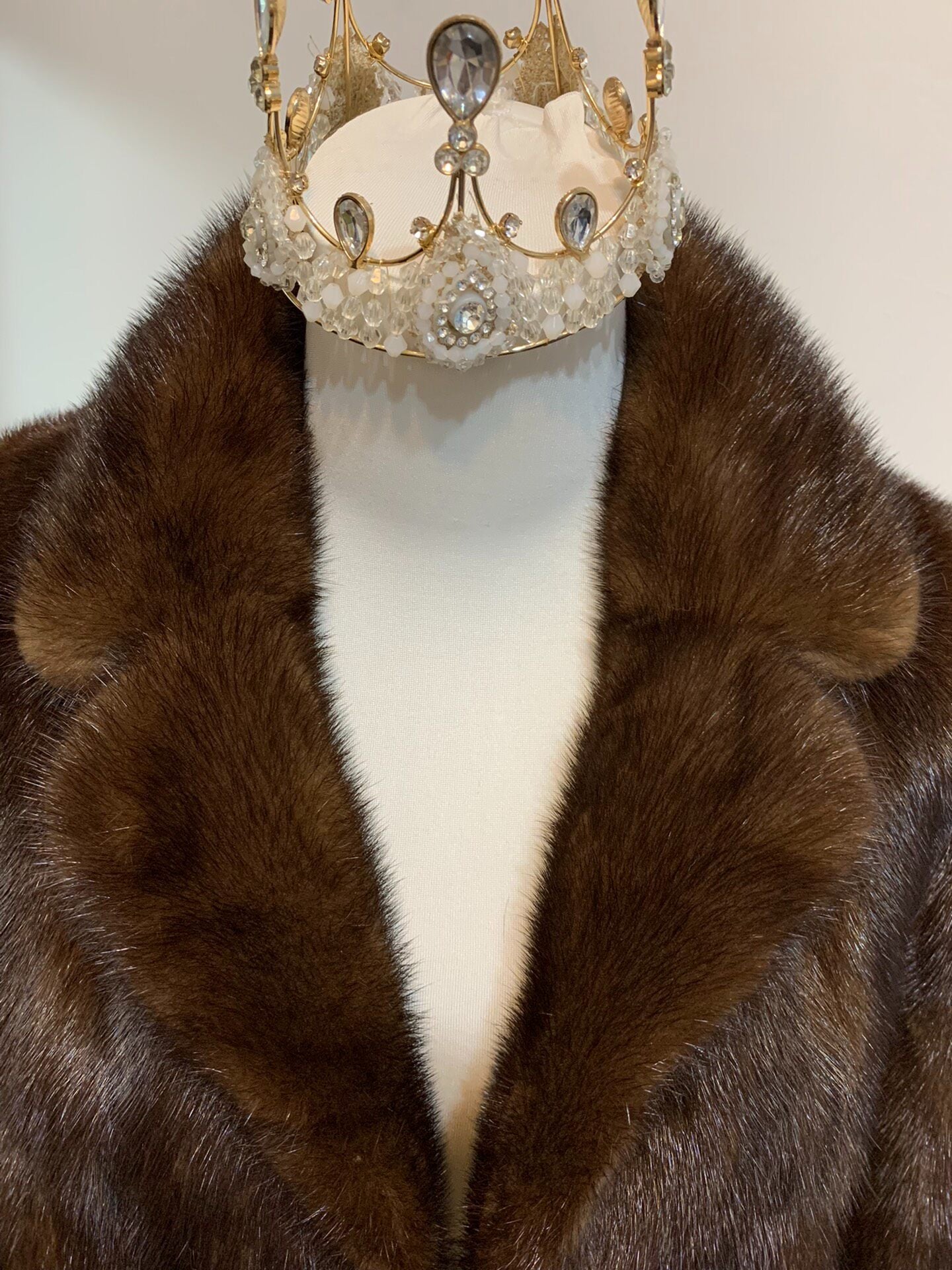 Vintage Dark Brown Genuine Fur Coat