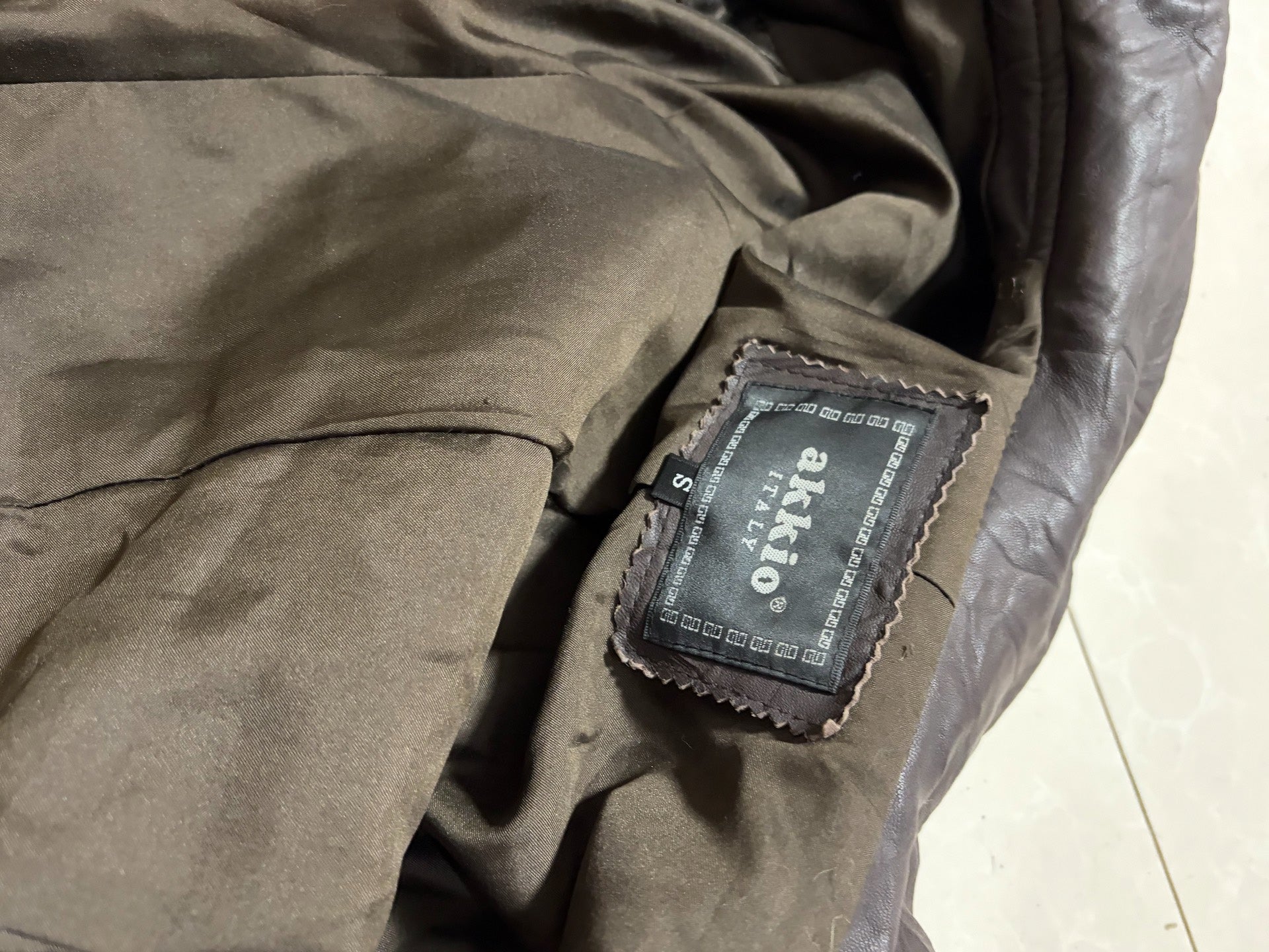 Vintage sheepskin leather jacket