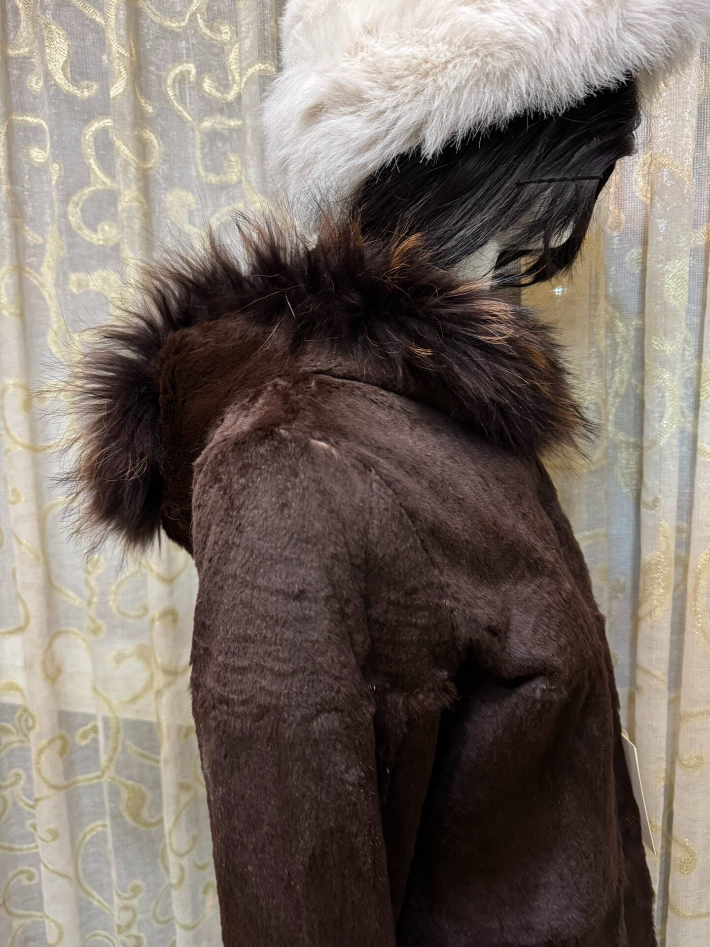 Vintage Dark Brown Genuine Fur Coat