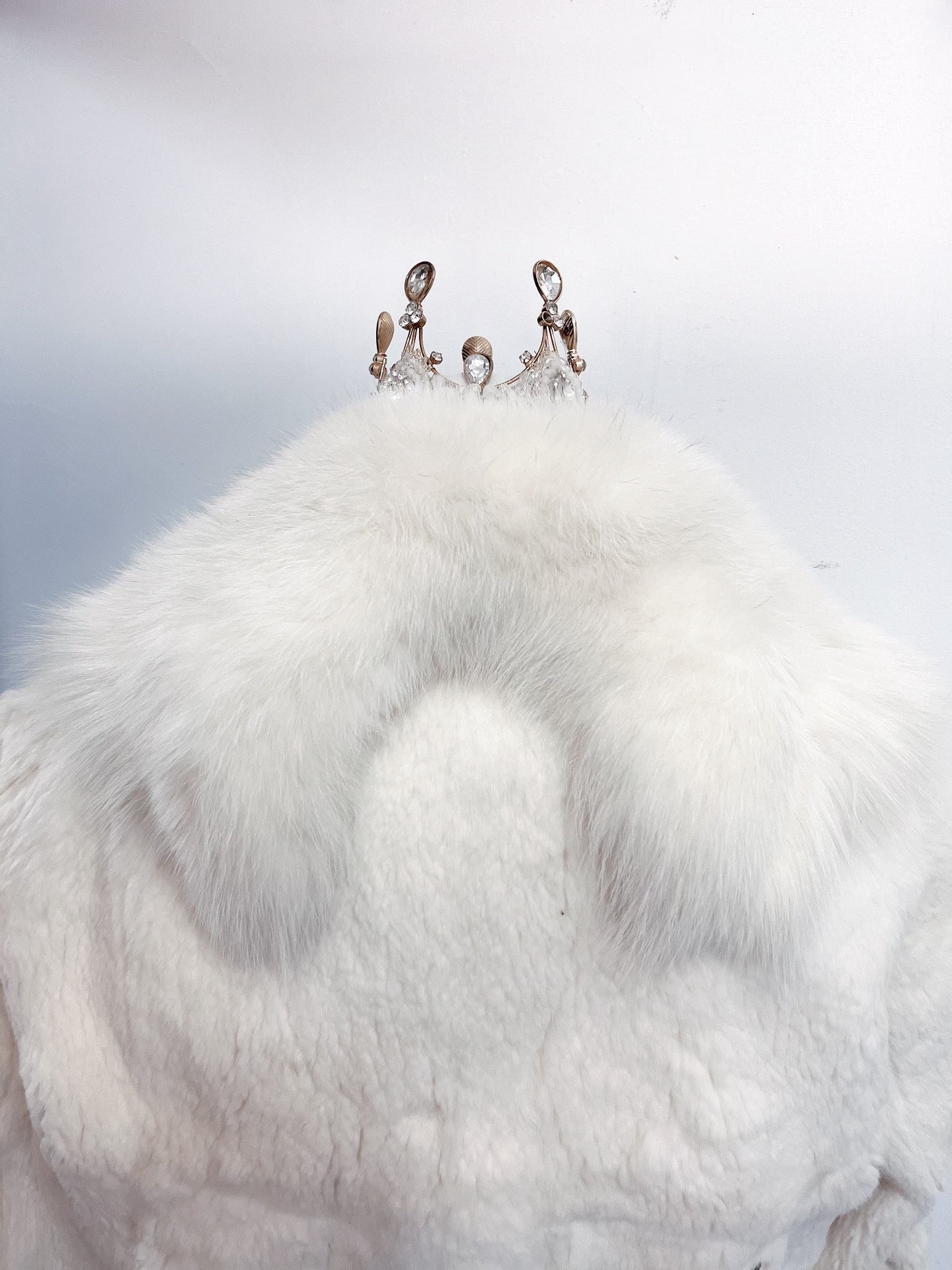 Vintage White Genuine Fur Coat