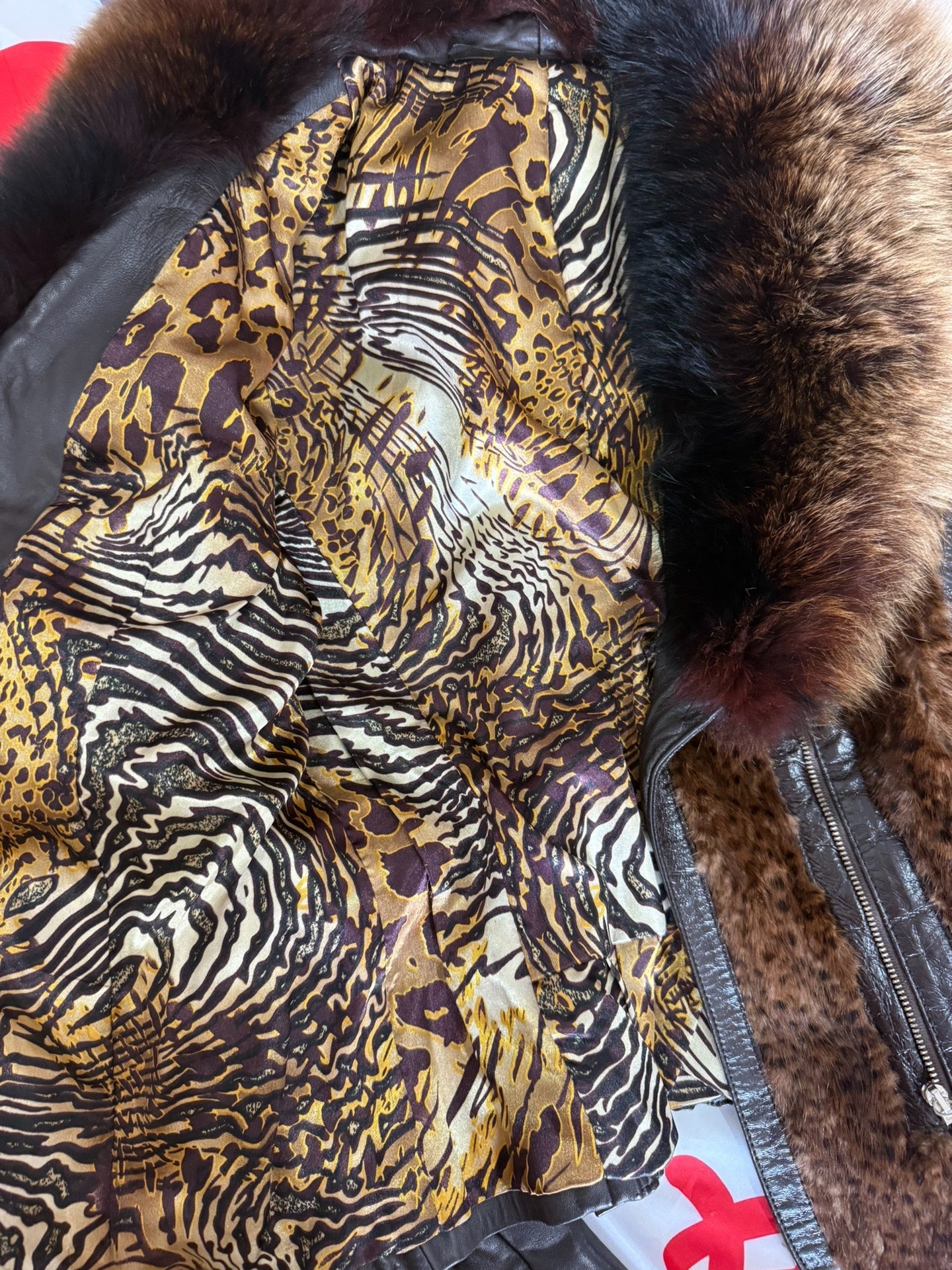 Vintage black genuine fur coat