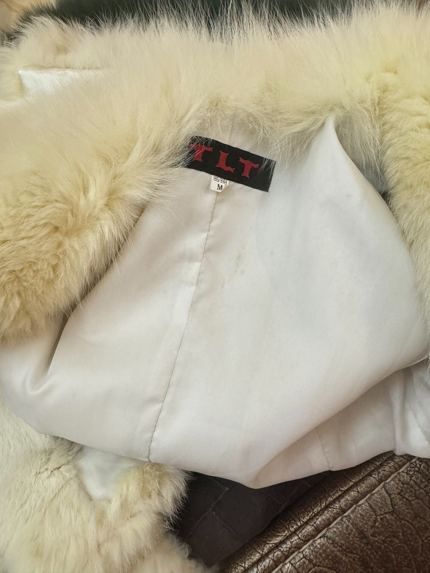 Vintage off-white fur coat