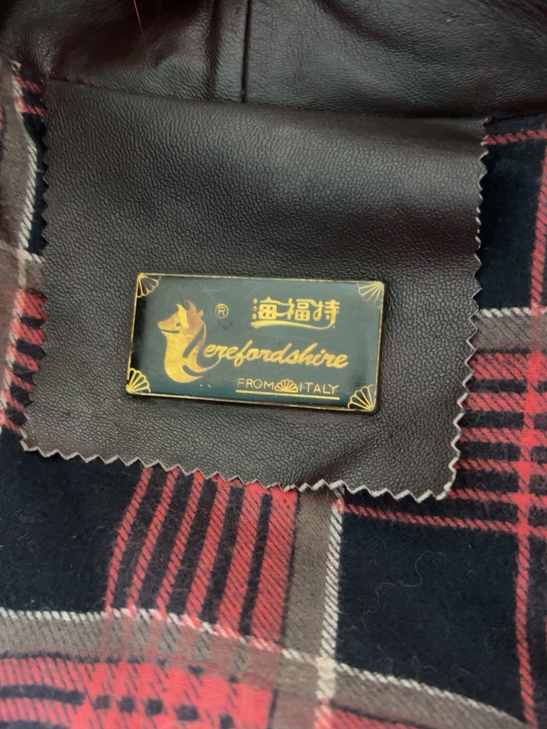 Vintage genuine leather long coat