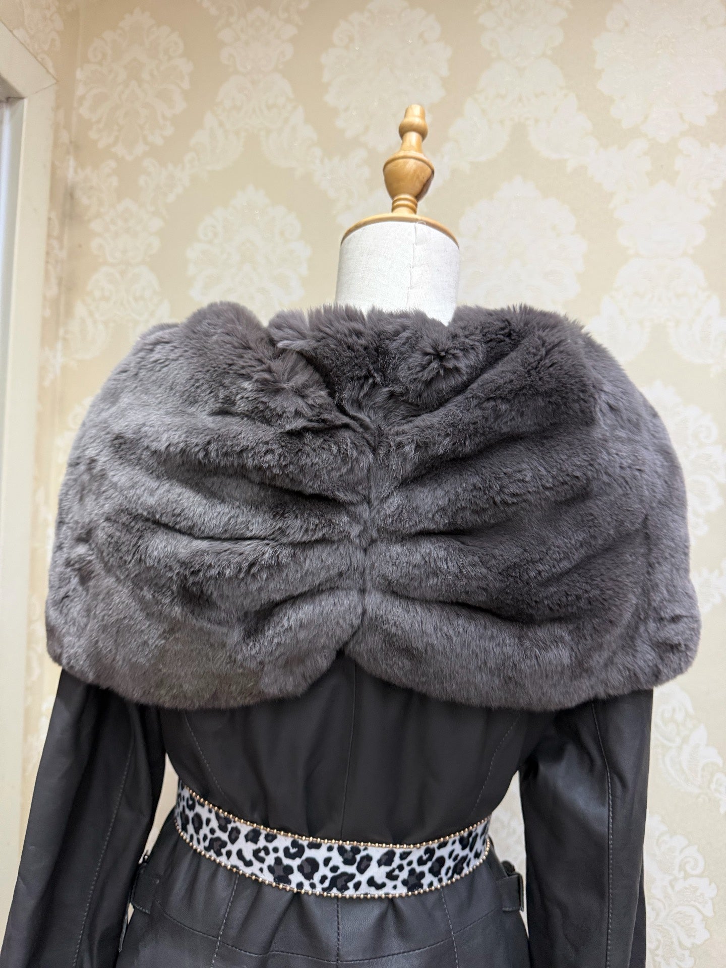 Vintage Black Genuine Fur Coat