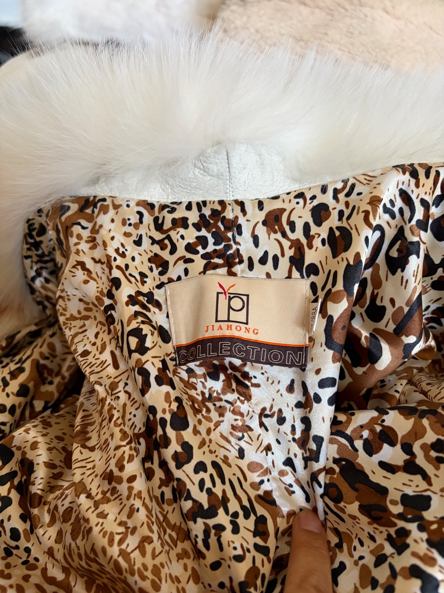 Vintage white fox fur coat