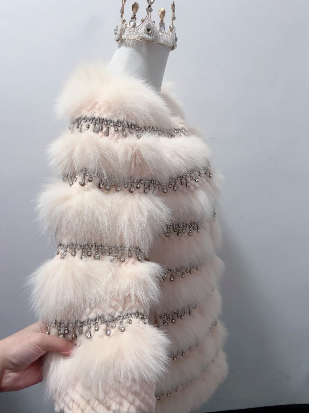Vintage Pink Genuine Fur Coat