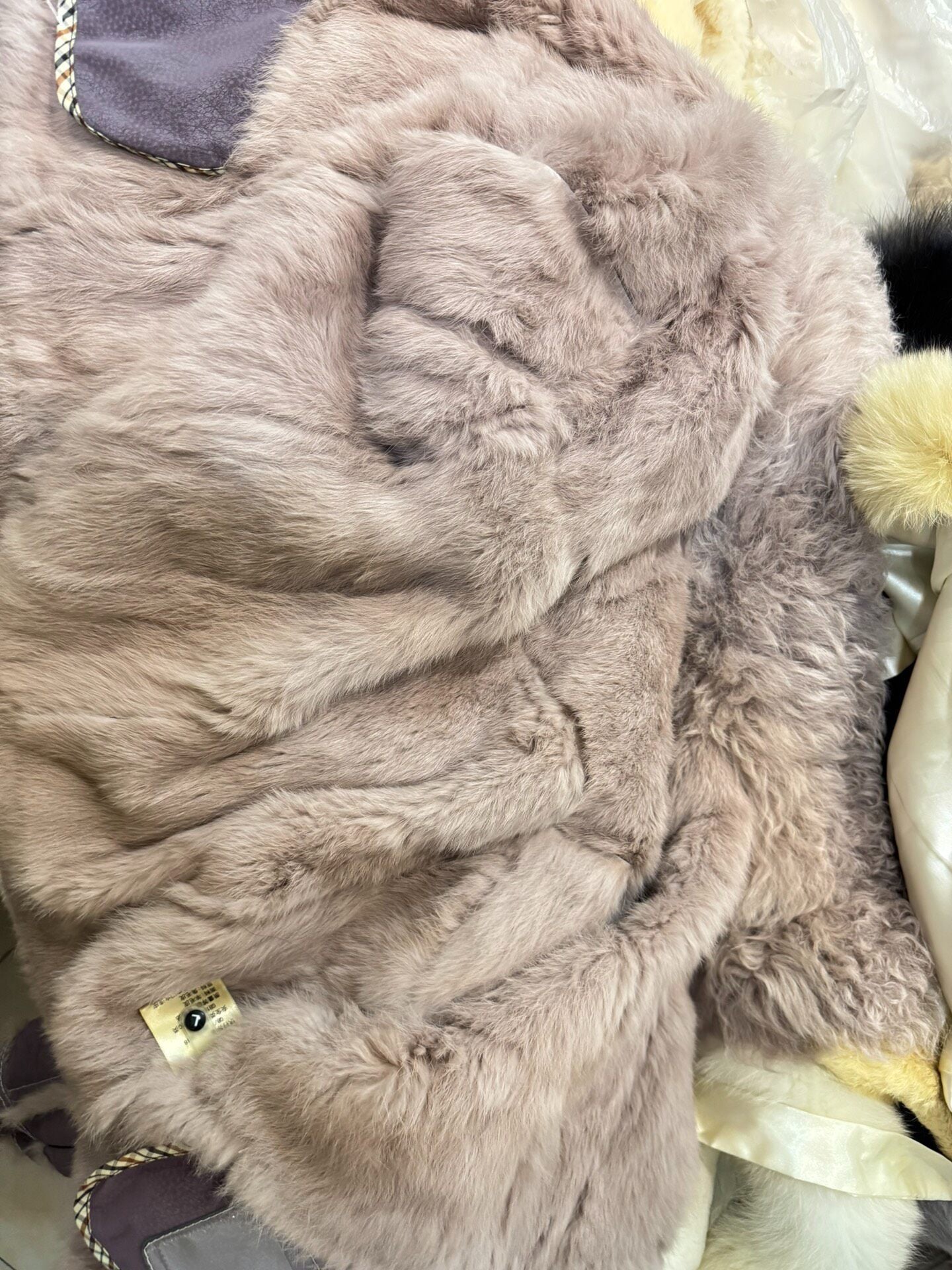 Vintage Purple Genuine Fur Coat